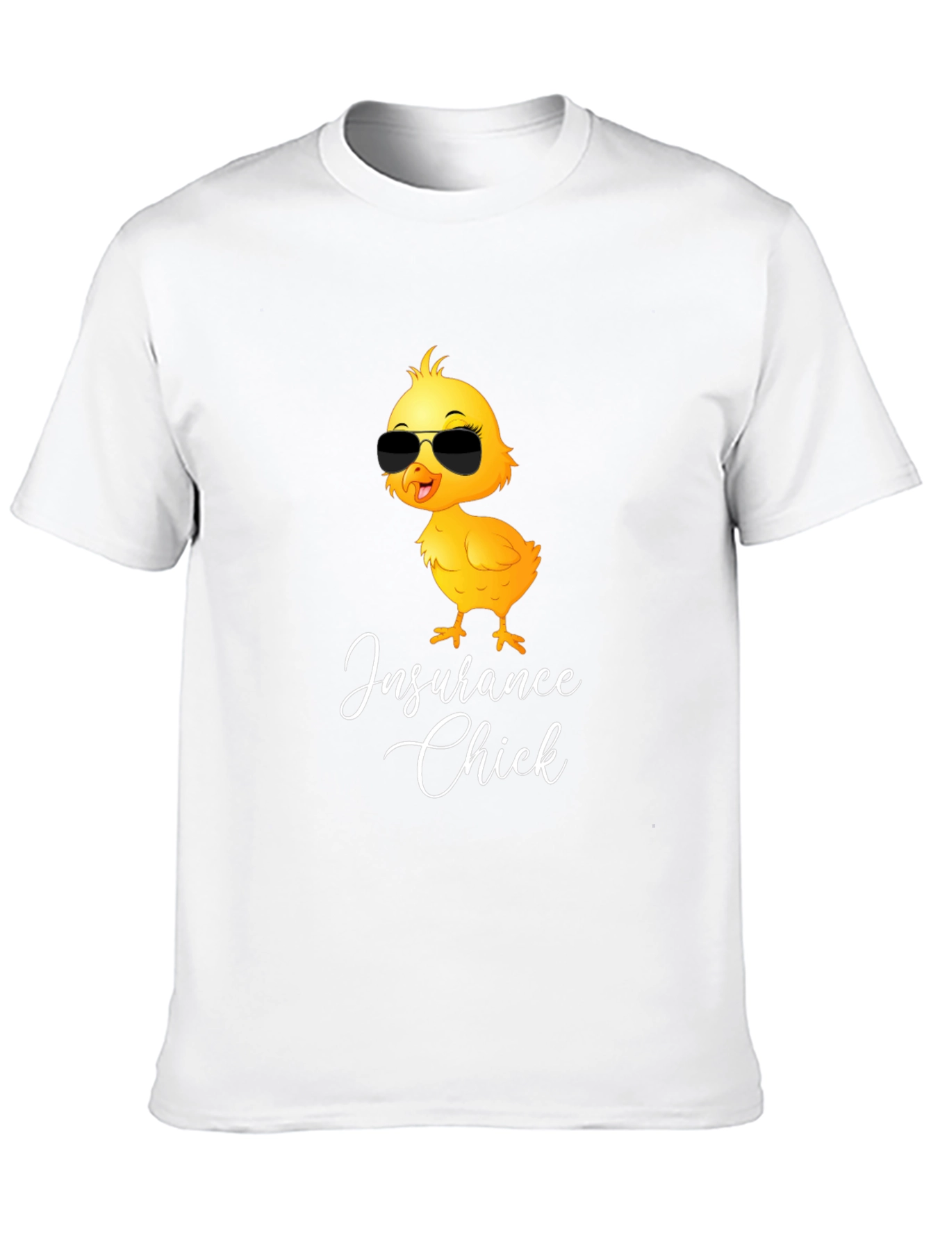 Insurance Chick T-Shirt - Cute Cartoon Chick in Shades