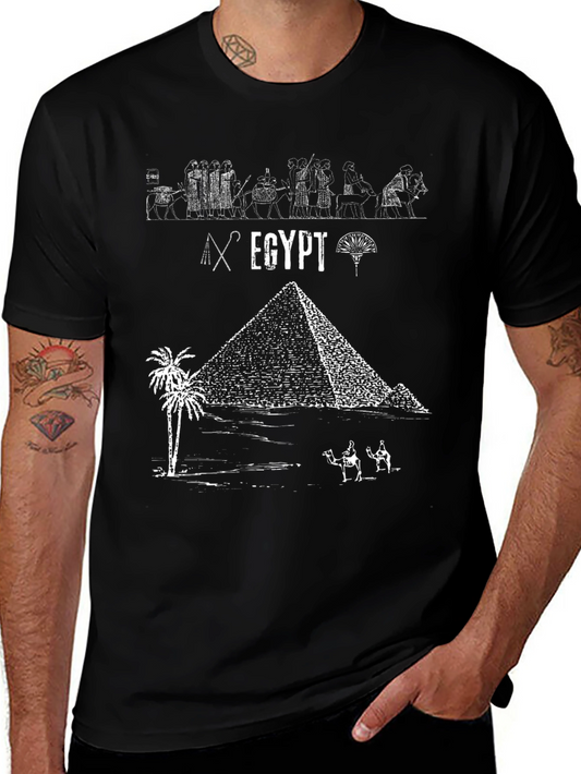 Egypt Graphic Tee - Pyramid & Ancient Art