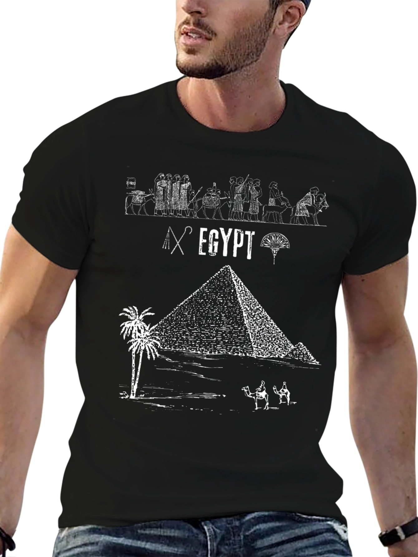 Egypt Graphic Tee - Pyramid & Ancient Art