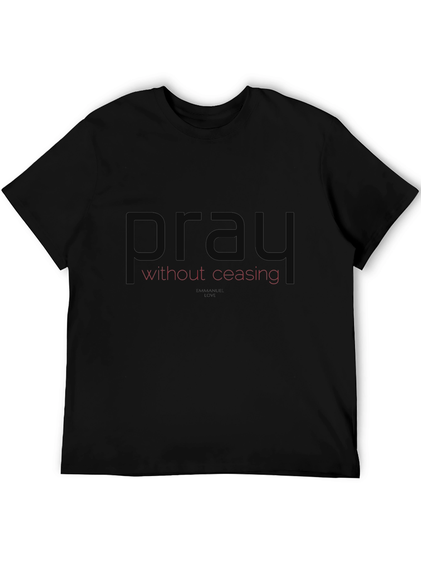 Pray Without Ceasing Black Tee