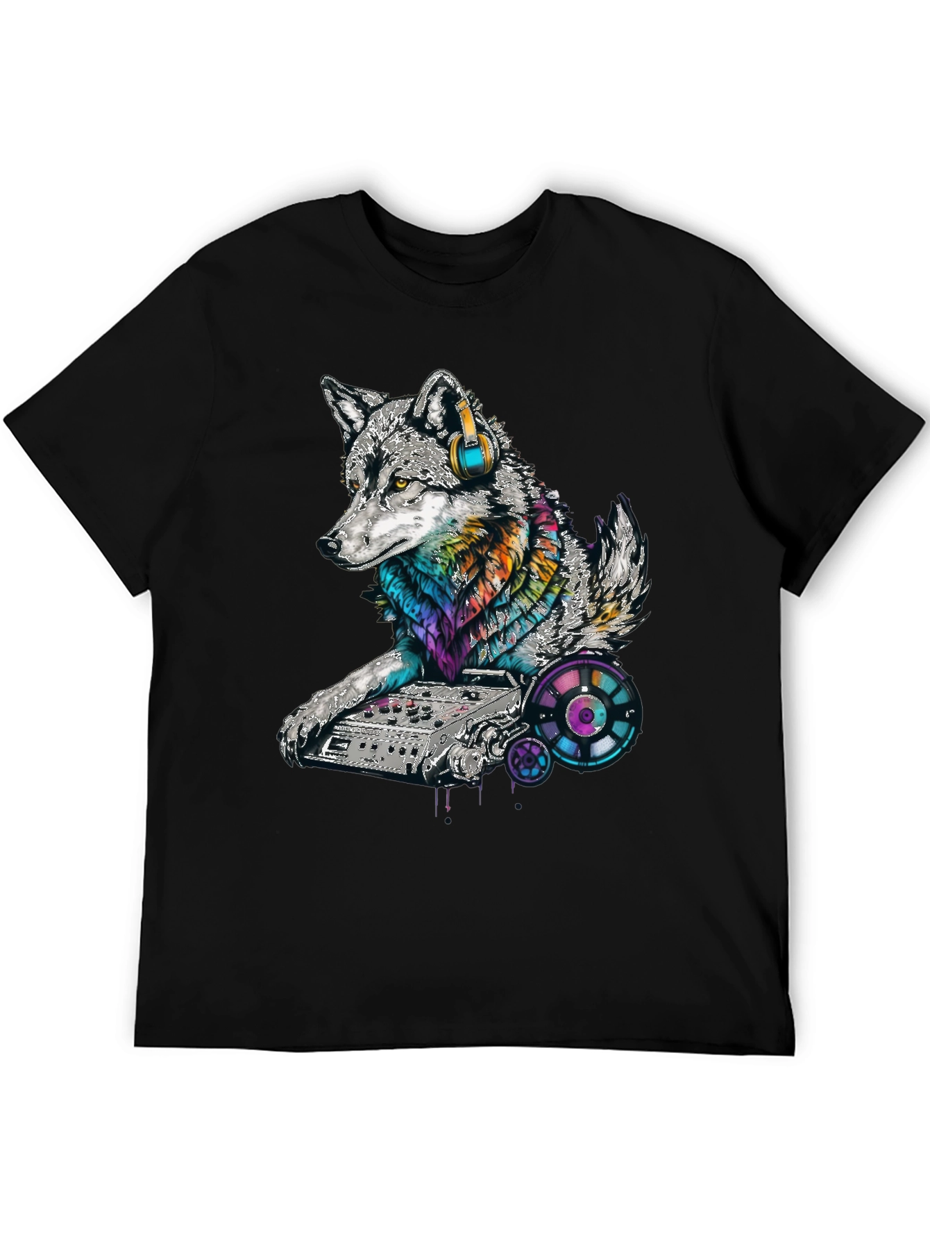 DJ Wolf Graphic Tee - Cool Music Lover Shirt