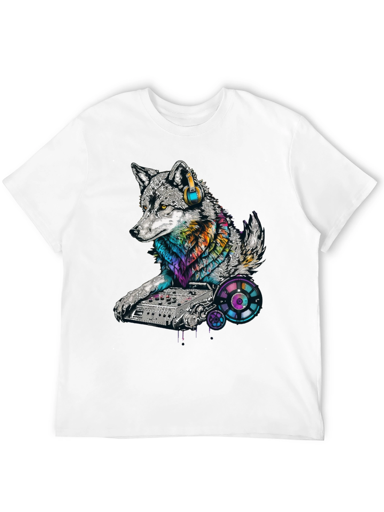 DJ Wolf Graphic Tee - Cool Music Lover Shirt