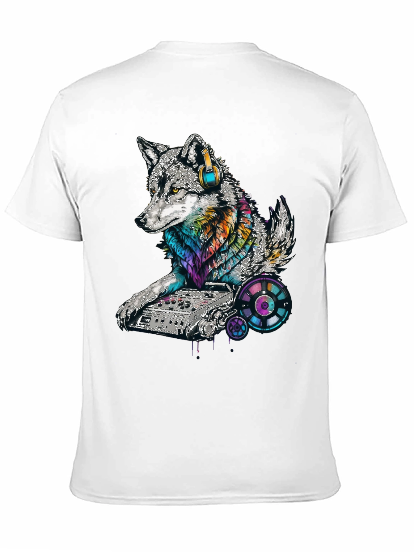 DJ Wolf Graphic Tee - Cool Music Lover Shirt