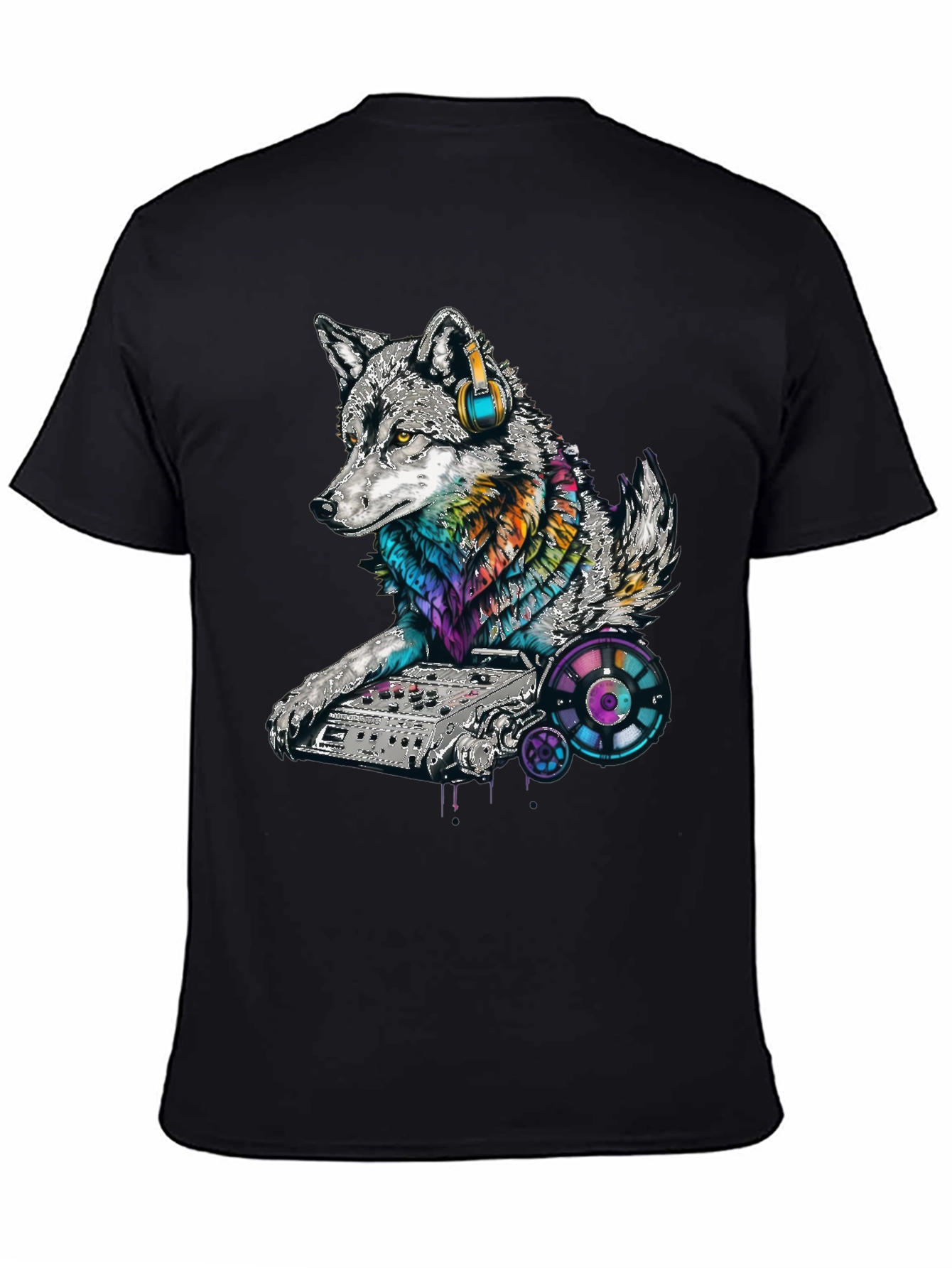 DJ Wolf Graphic Tee - Cool Music Lover Shirt