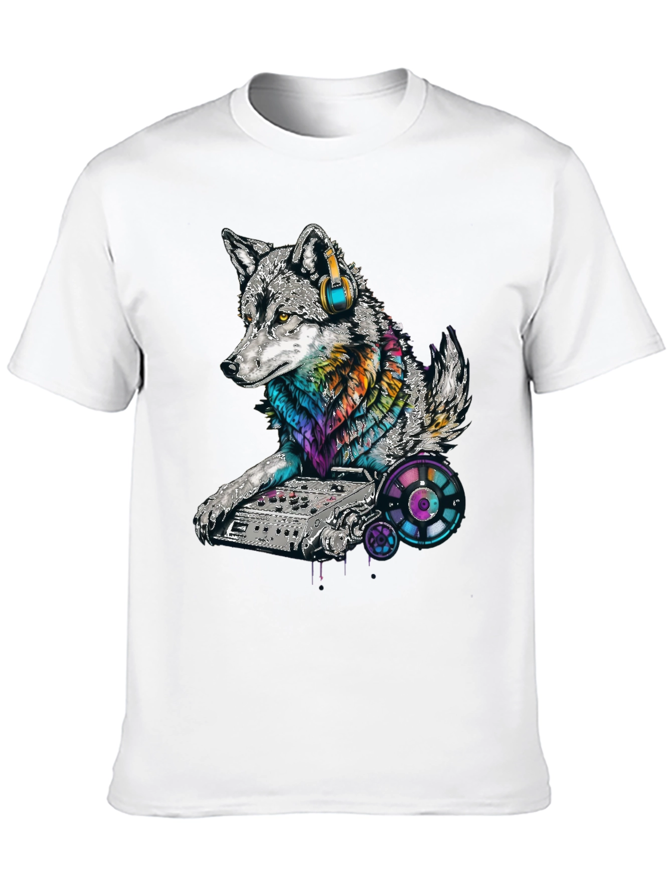 DJ Wolf Graphic Tee - Cool Music Lover Shirt