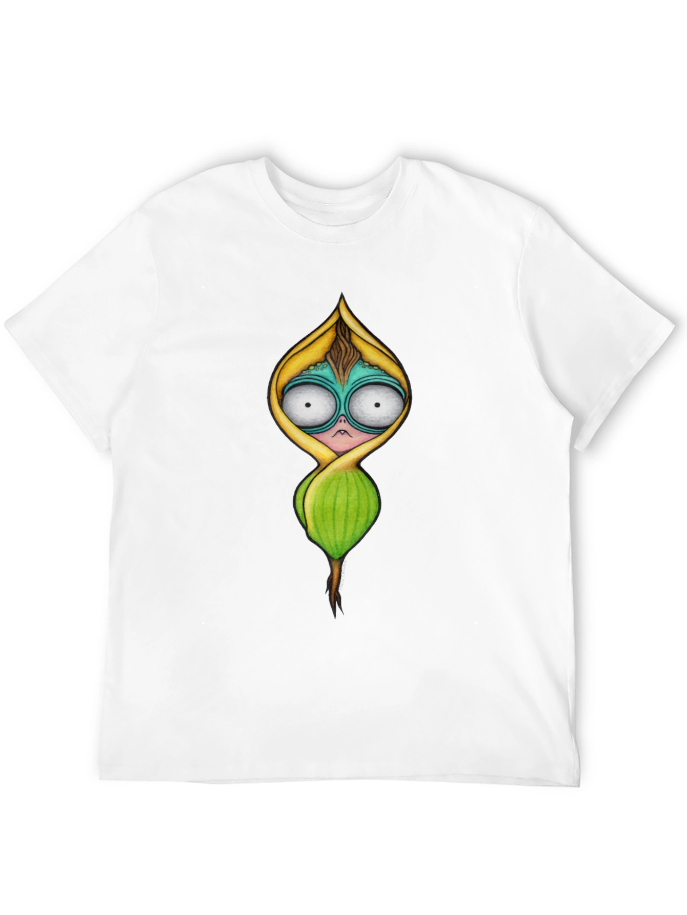 Unique Cartoon Character Black T-Shirt