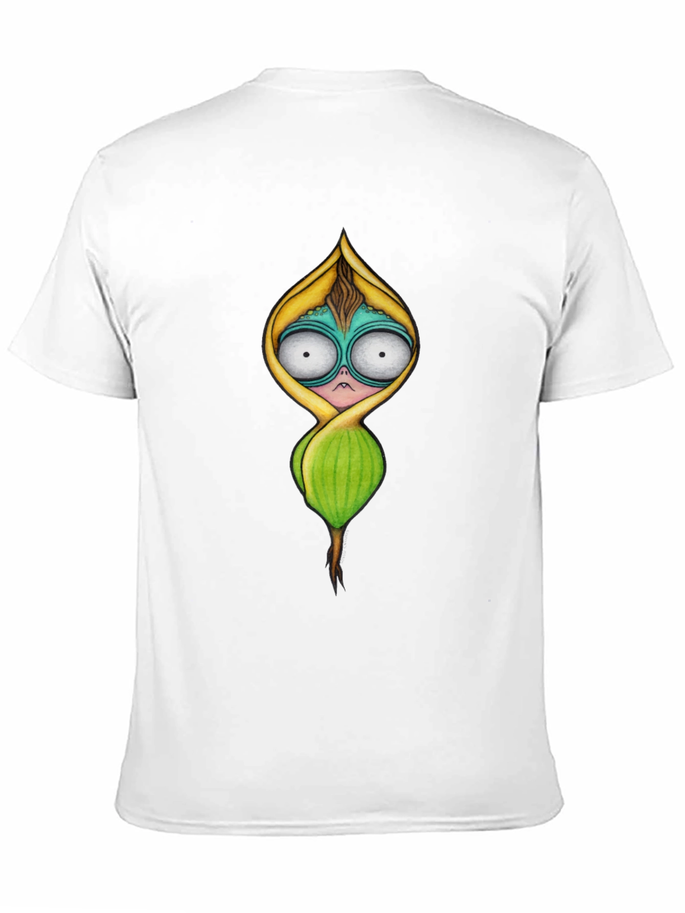 Unique Cartoon Character Black T-Shirt