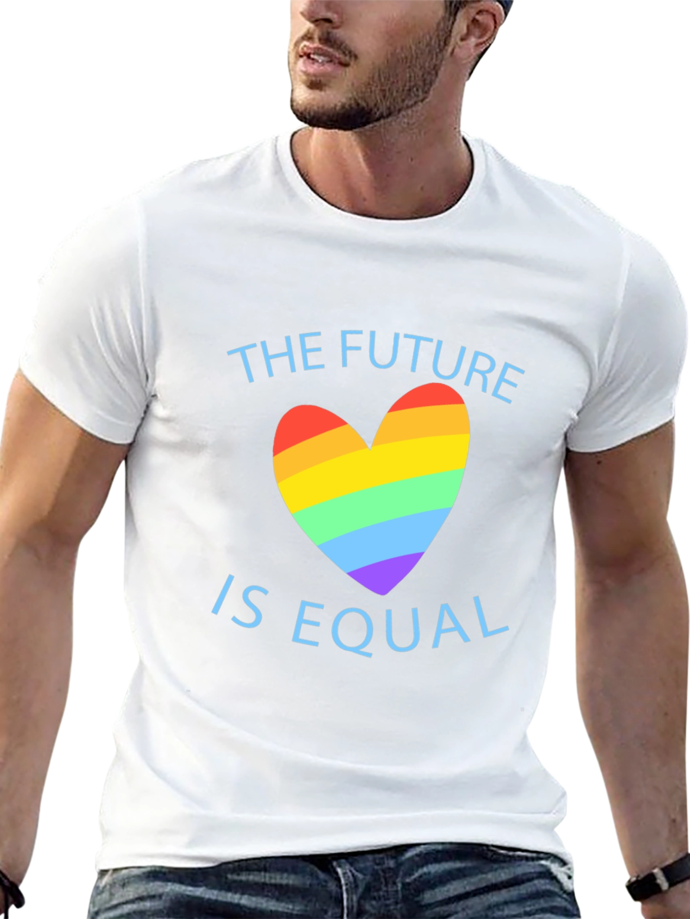 Equality Future LGBTQ+ Pride Rainbow Heart T-Shirt