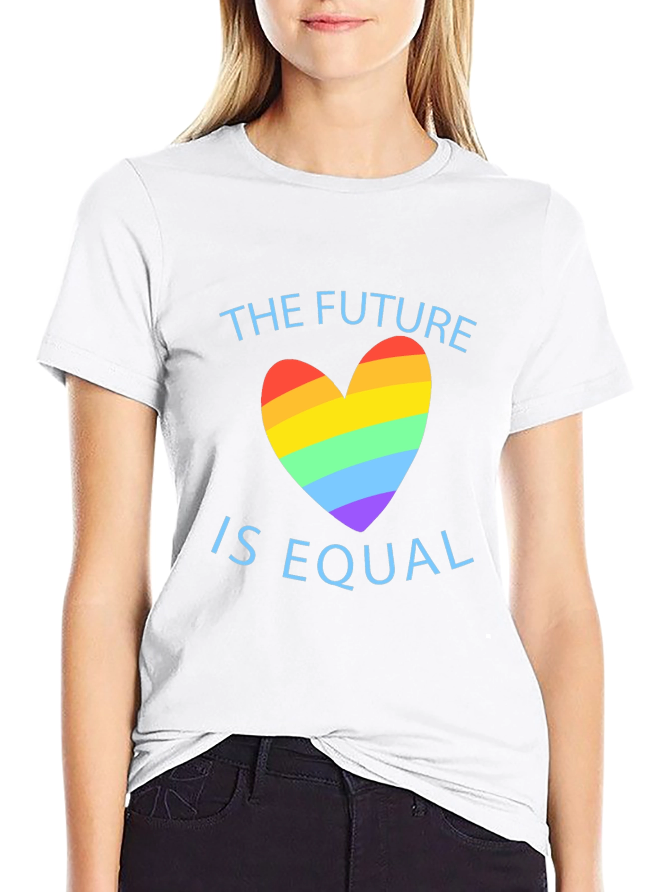 Equality Future LGBTQ+ Pride Rainbow Heart T-Shirt