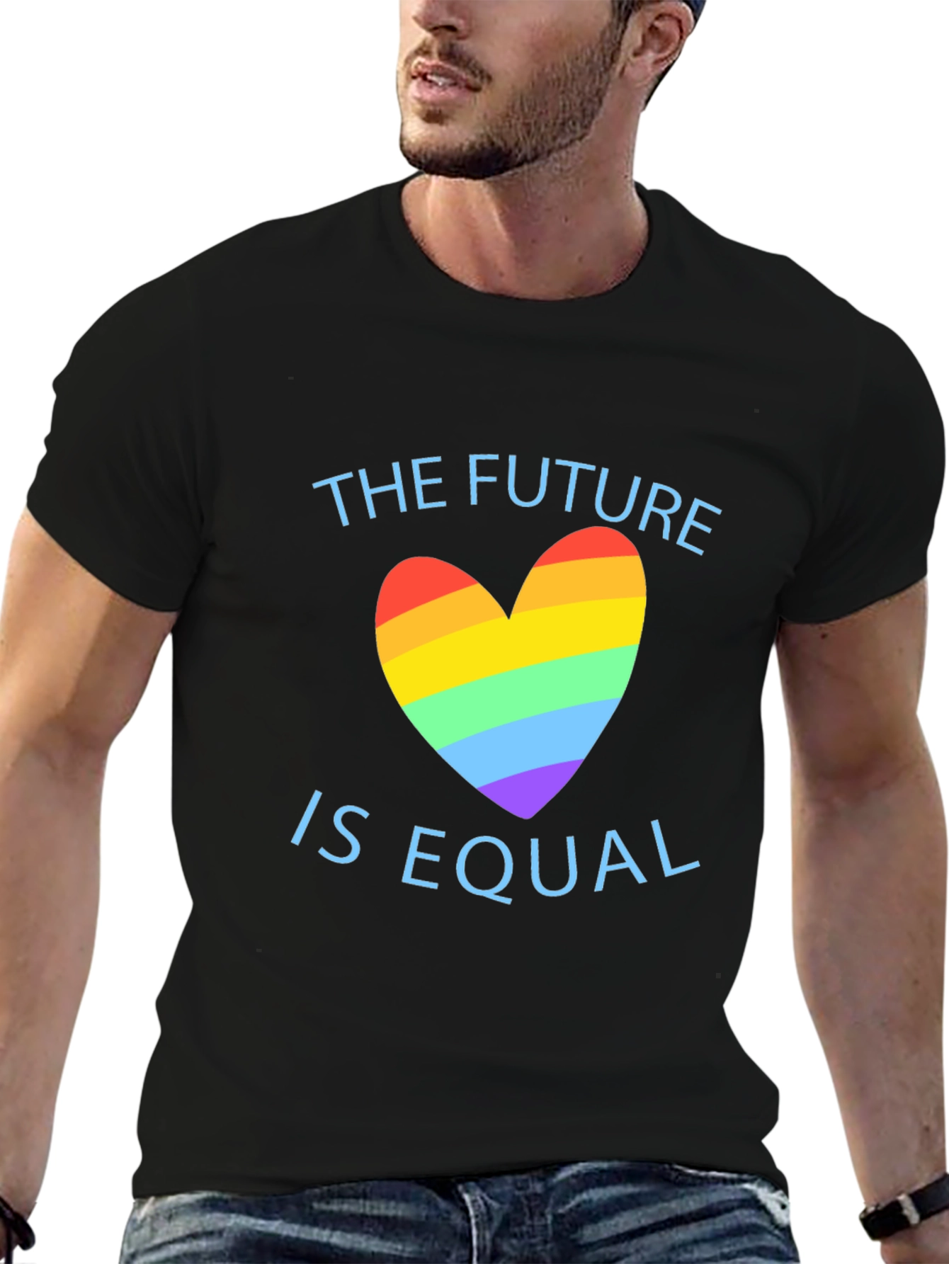 Equality Future LGBTQ+ Pride Rainbow Heart T-Shirt