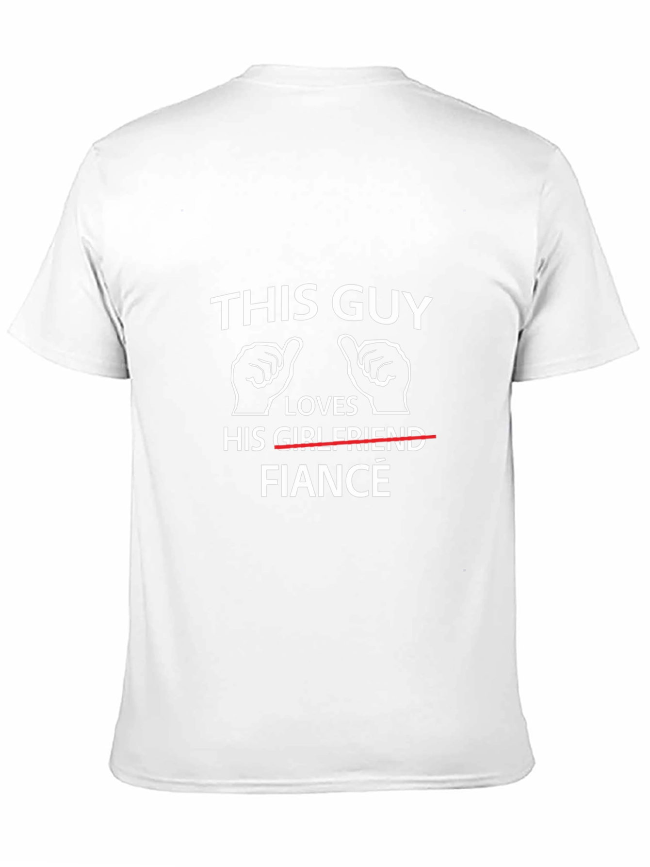 This Guy Loves His Fiancée - Black T-Shirt