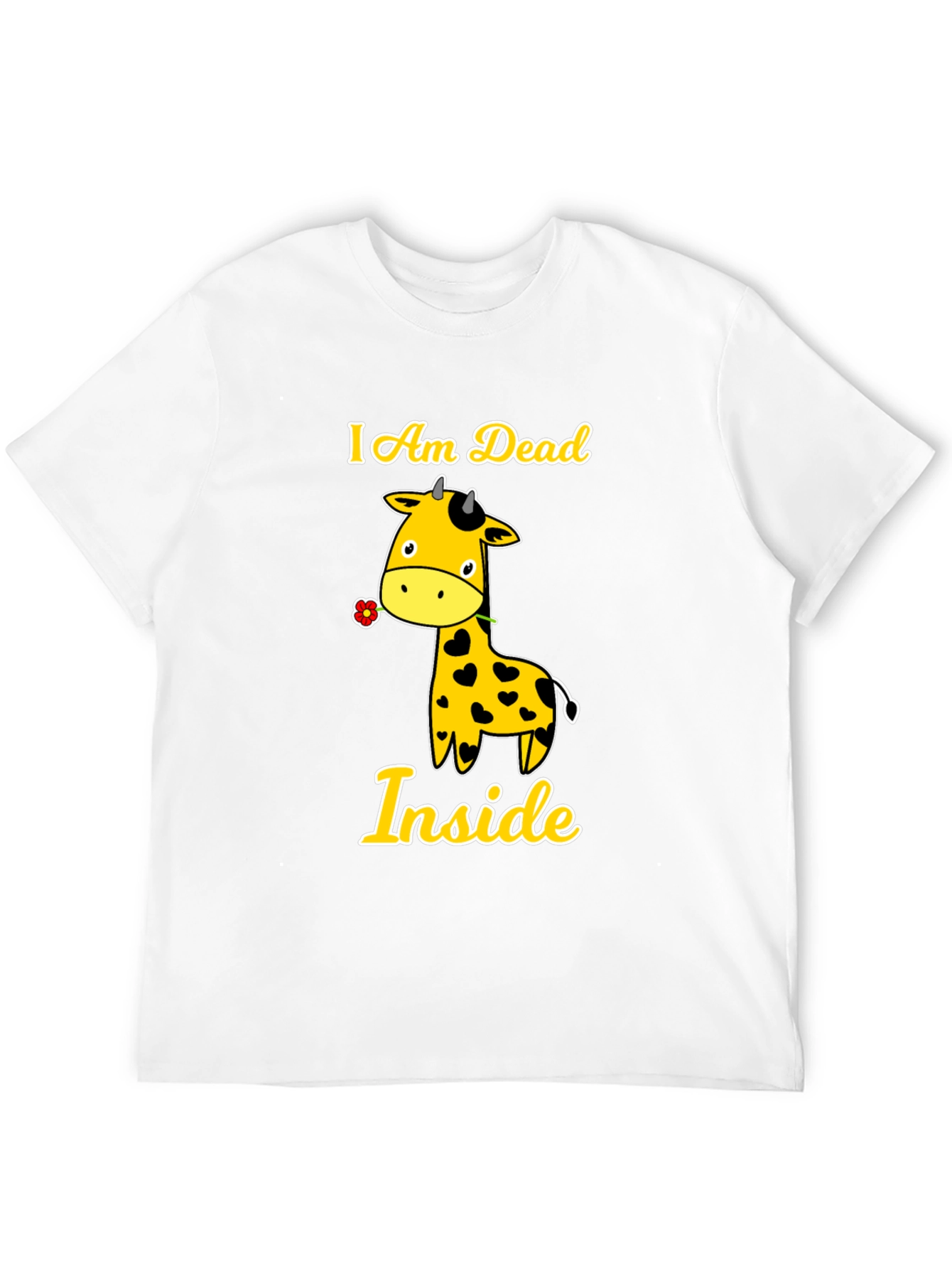 I Am Dead Inside Giraffe Graphic Tee - Black