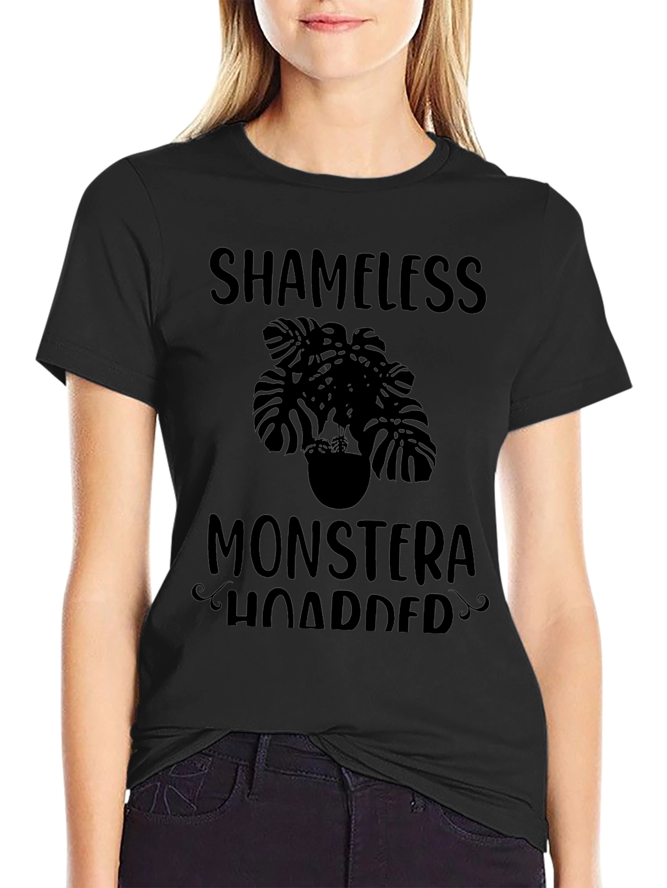 Shameless Monstera Hoarder Black T-Shirt