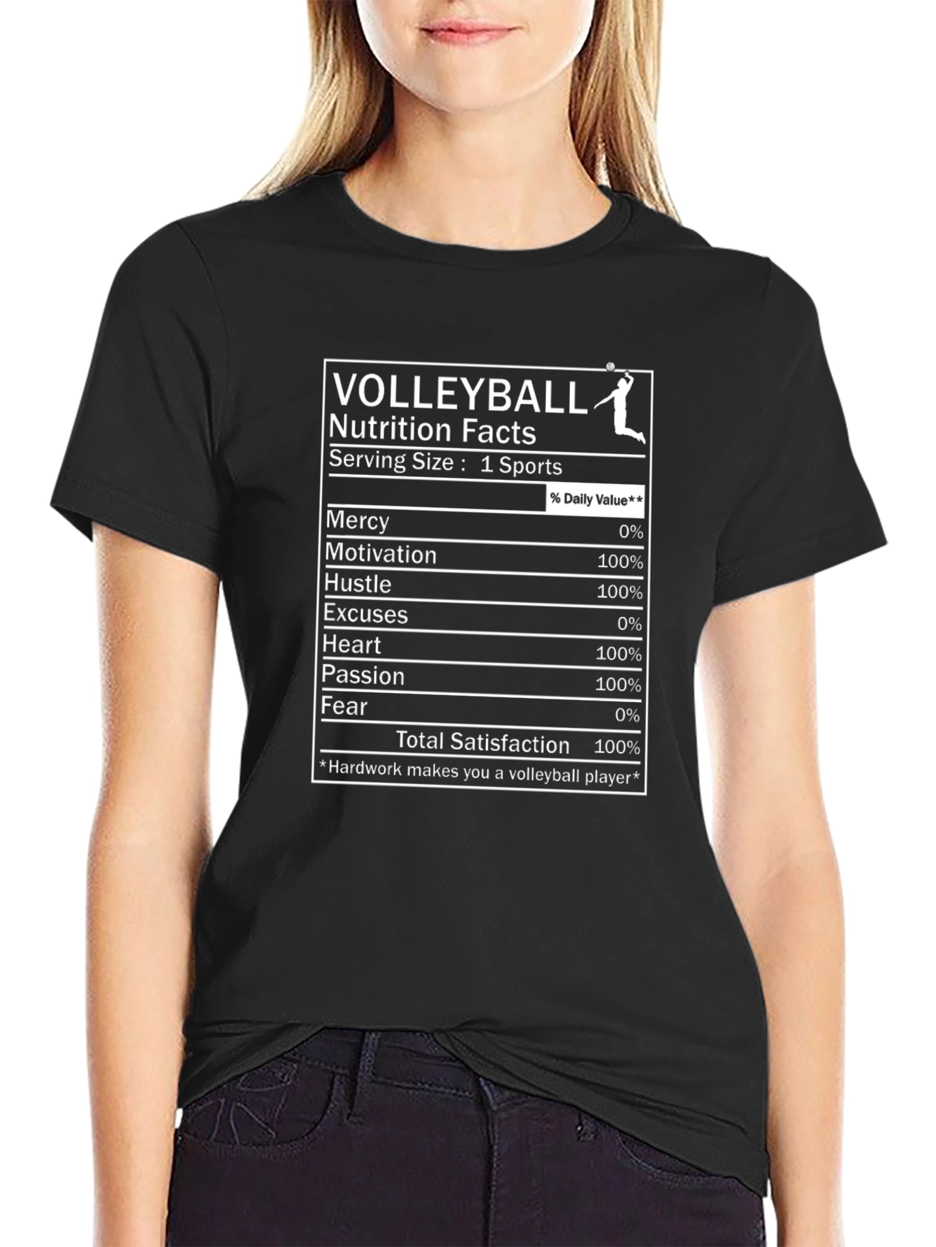 Volleyball Nutrition Facts T-Shirt