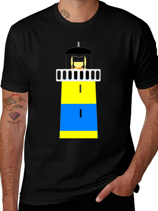 Lighthouse Graphic Tee - Nautical Design Shirt