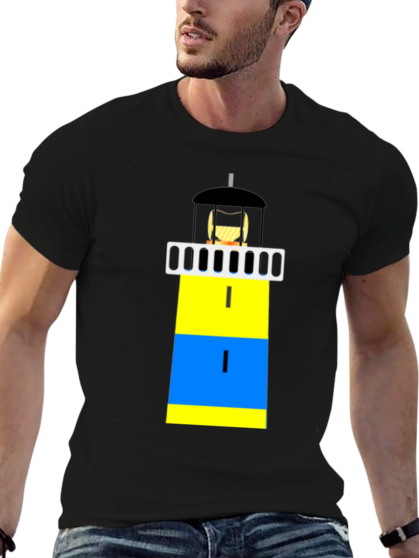 Lighthouse Graphic Tee - Nautical Design Shirt
