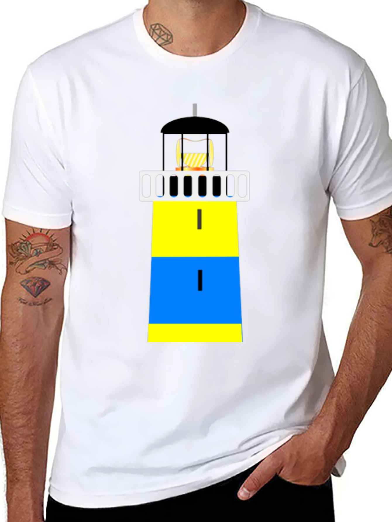 Lighthouse Graphic Tee - Nautical Design Shirt