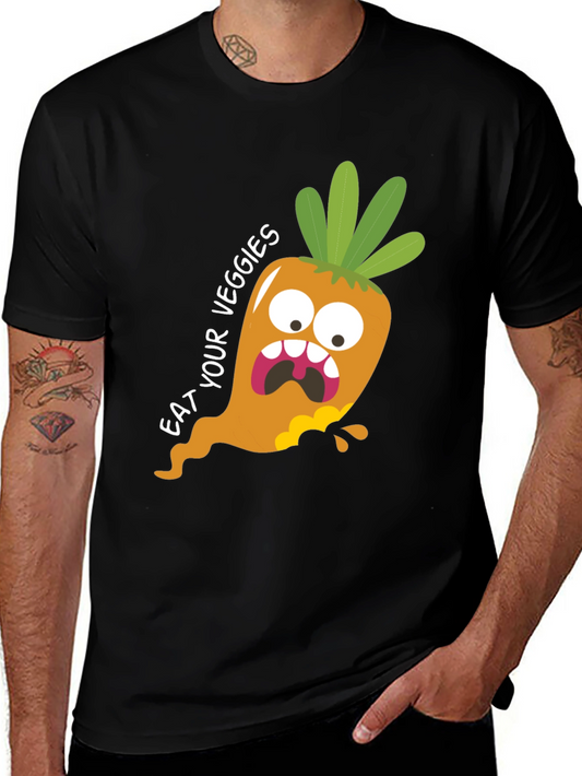 Eat Your Veggies T-Shirt: Funny Carrot Graphic Tee