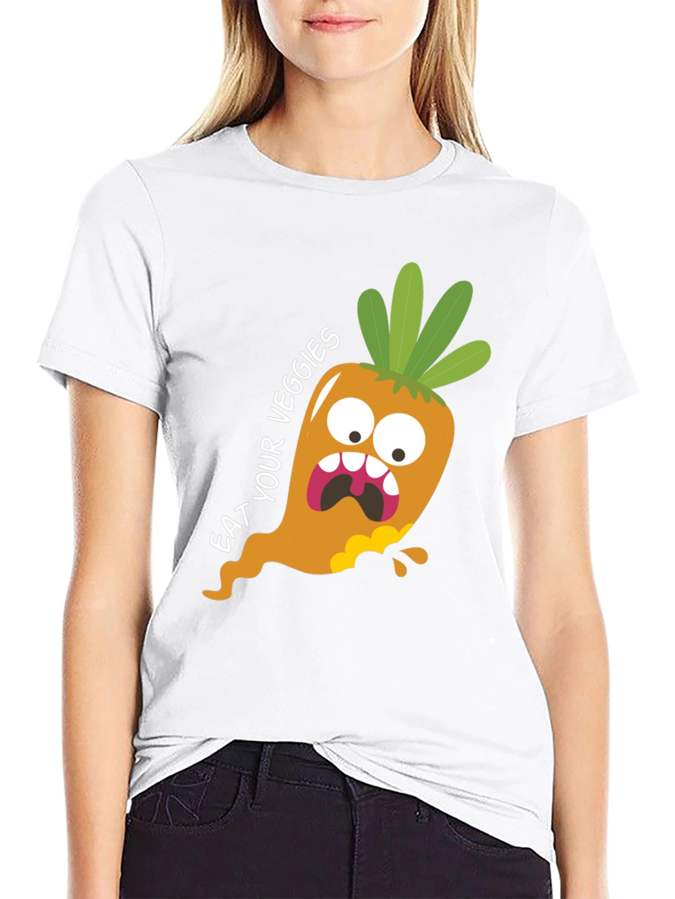 Eat Your Veggies T-Shirt: Funny Carrot Graphic Tee