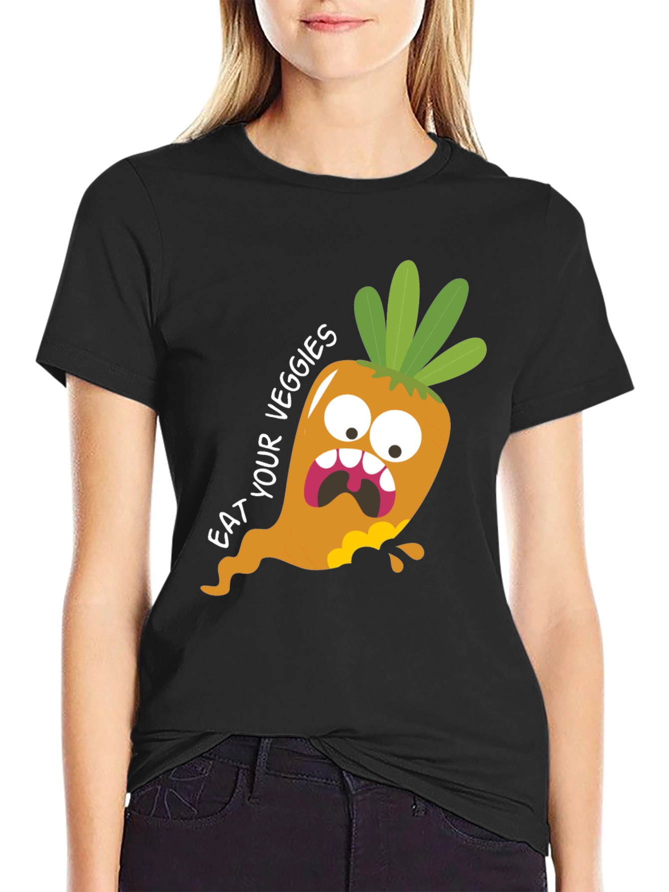 Eat Your Veggies T-Shirt: Funny Carrot Graphic Tee