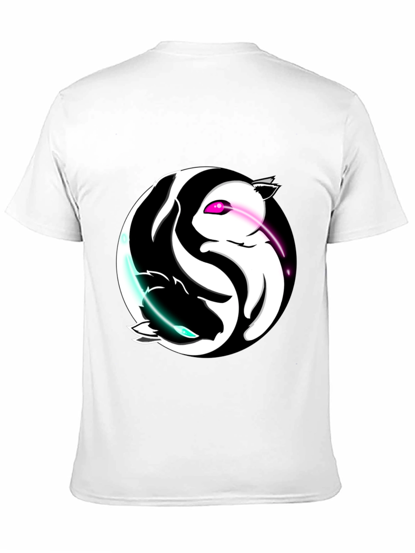 Yin Yang Cats Graphic T-Shirt - Harmony and Style