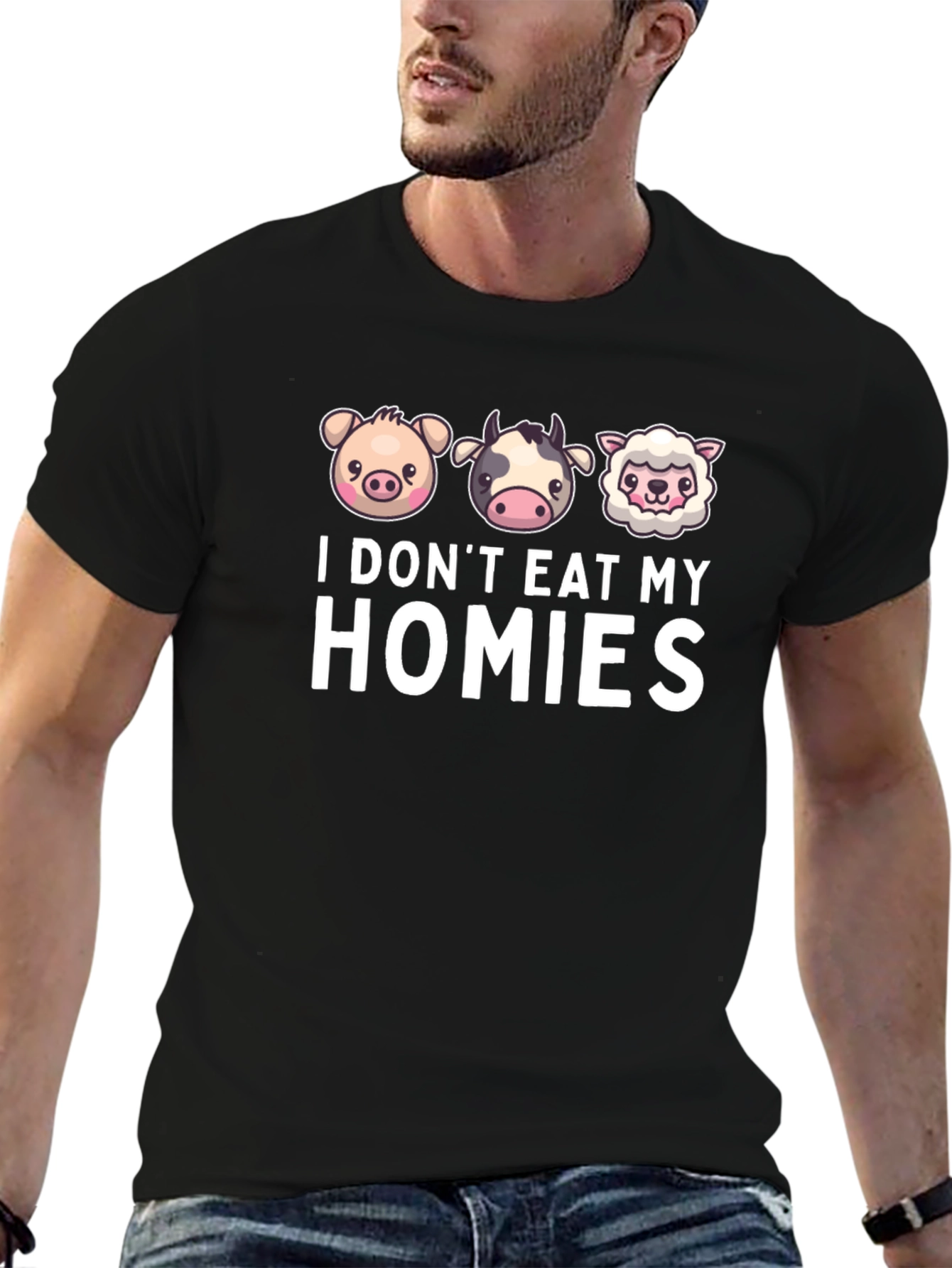 Vegan I Dont Eat My Homies Graphic Tee