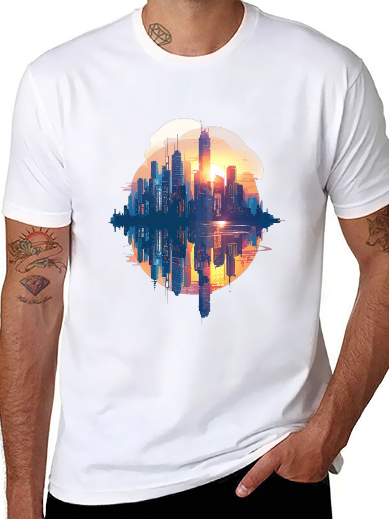 Cityscape Reflection Graphic Tee