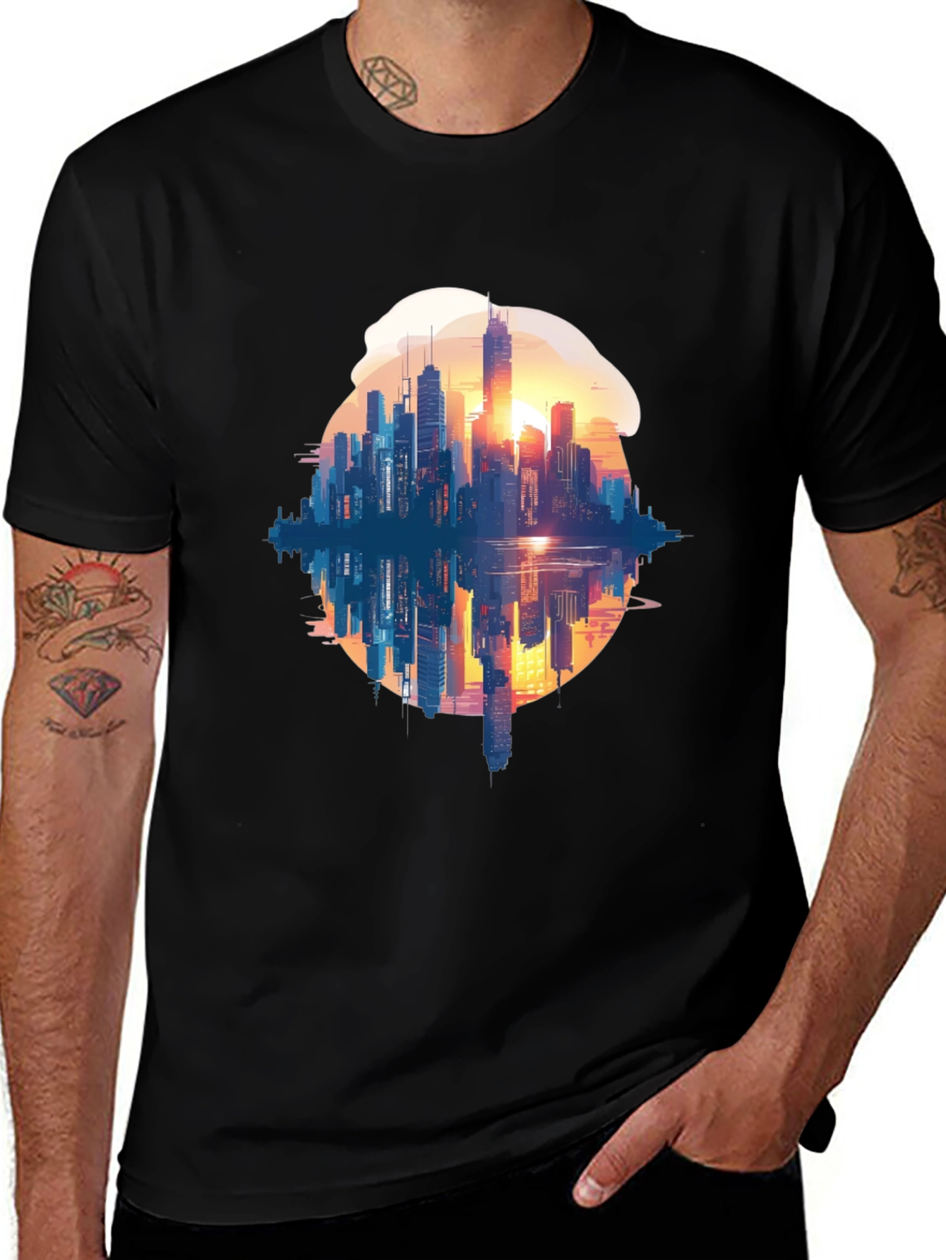 Cityscape Reflection Graphic Tee
