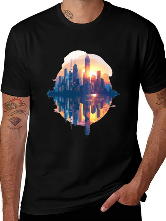 Cityscape Reflection Graphic Tee