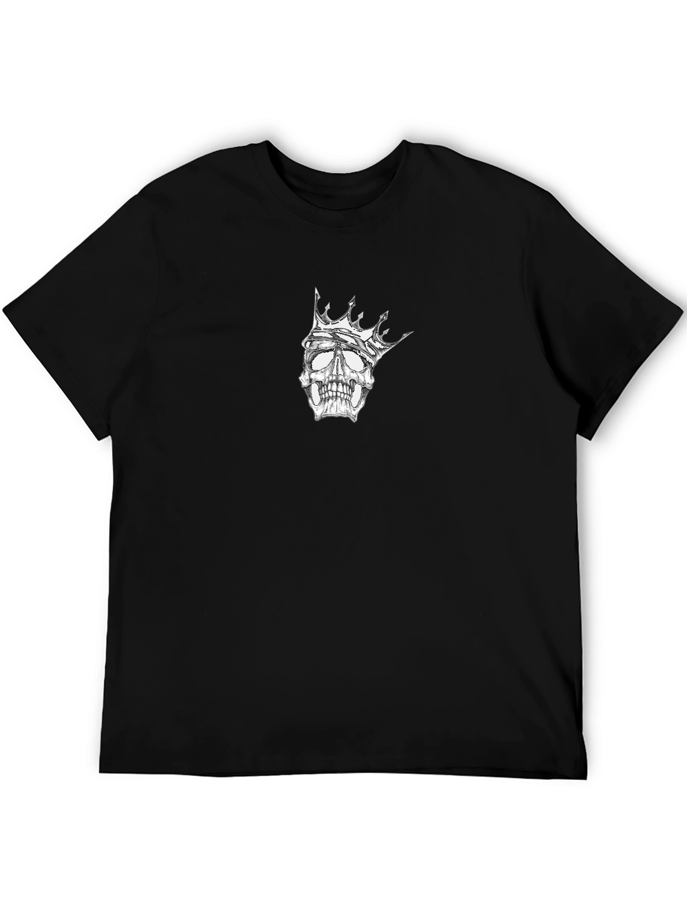 Skull King Graphic Tee - Black Cotton T-Shirt