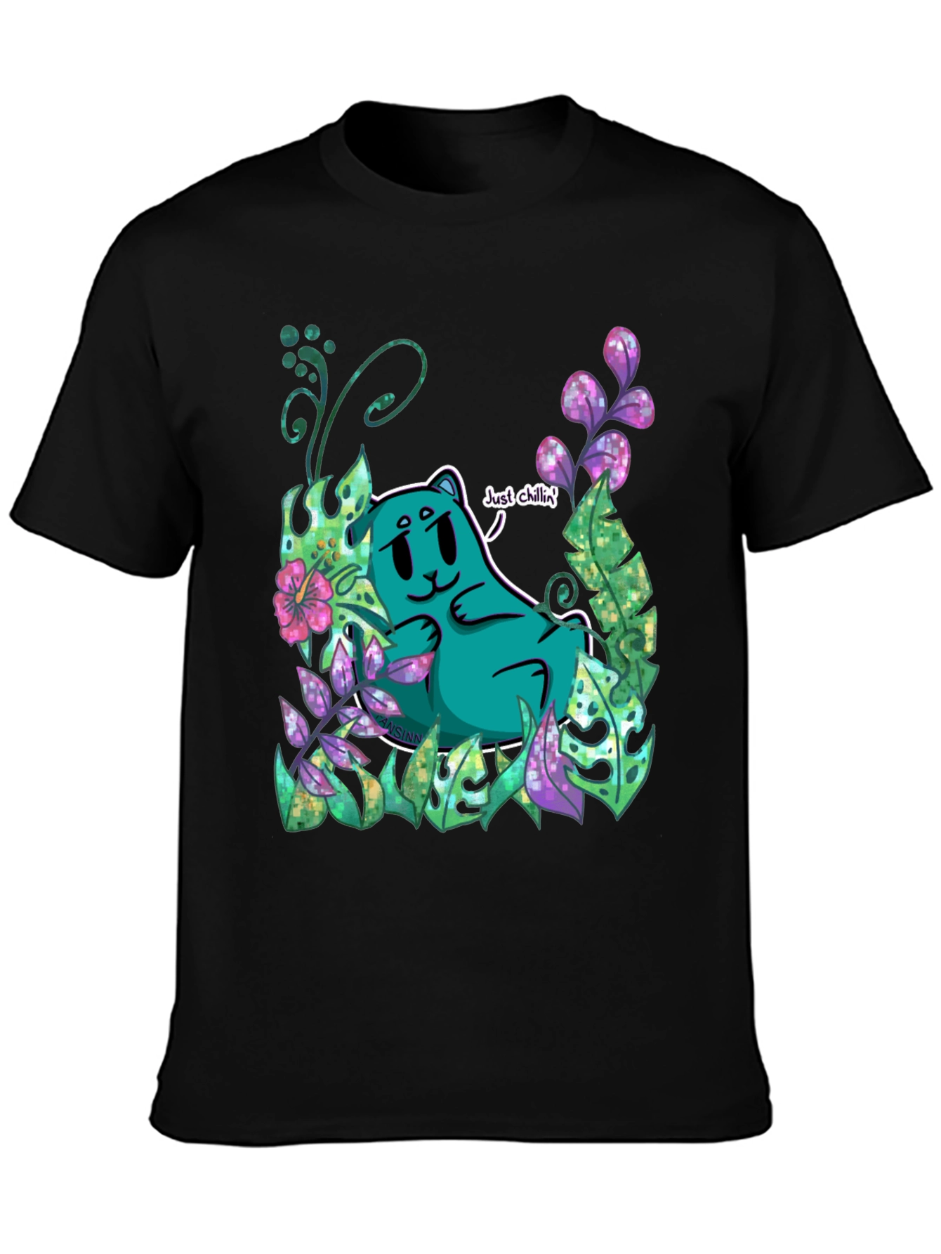 Just Chillin Tee - Cartoon Bear Graphic T-Shirt