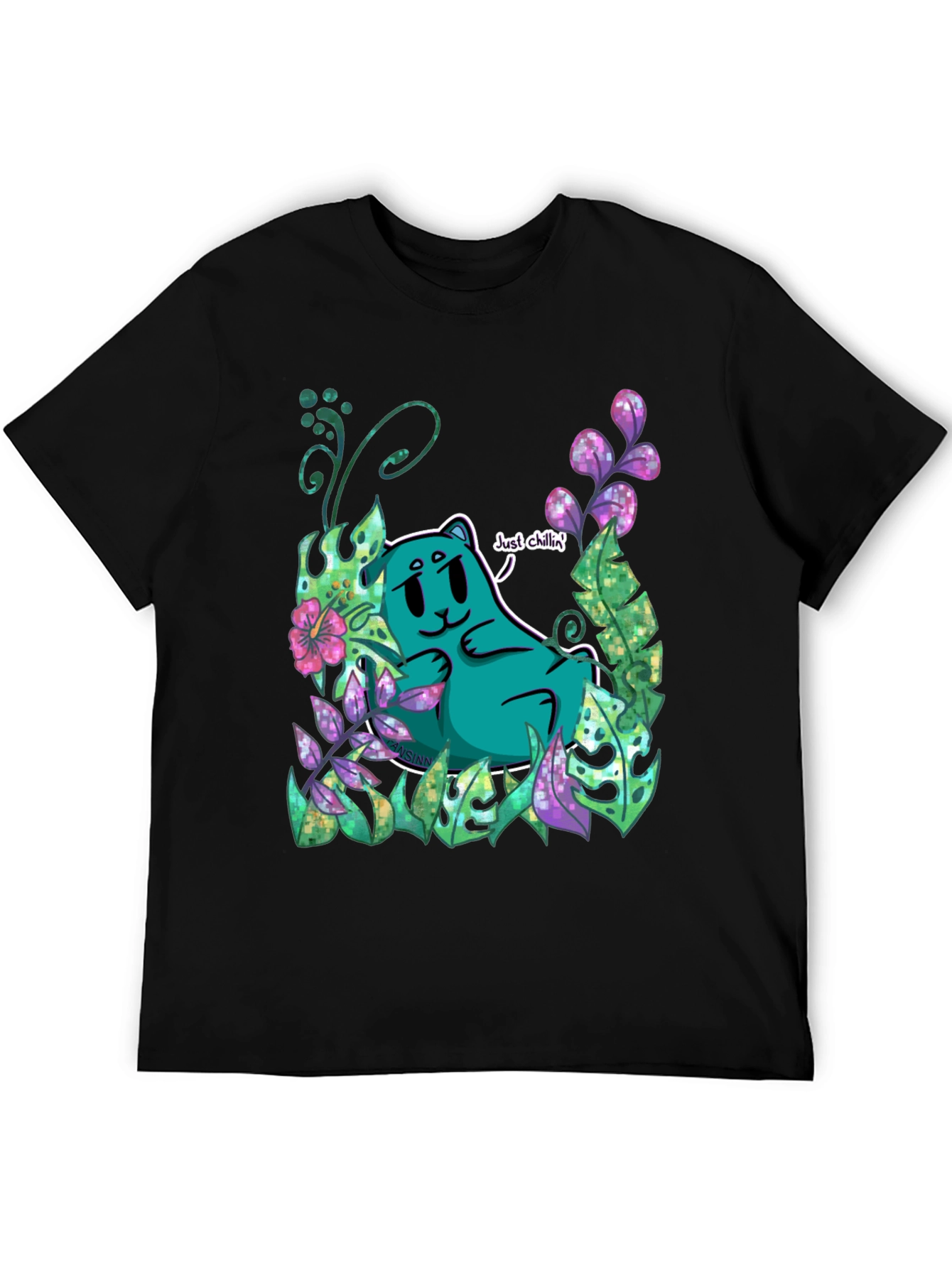 Just Chillin Tee - Cartoon Bear Graphic T-Shirt