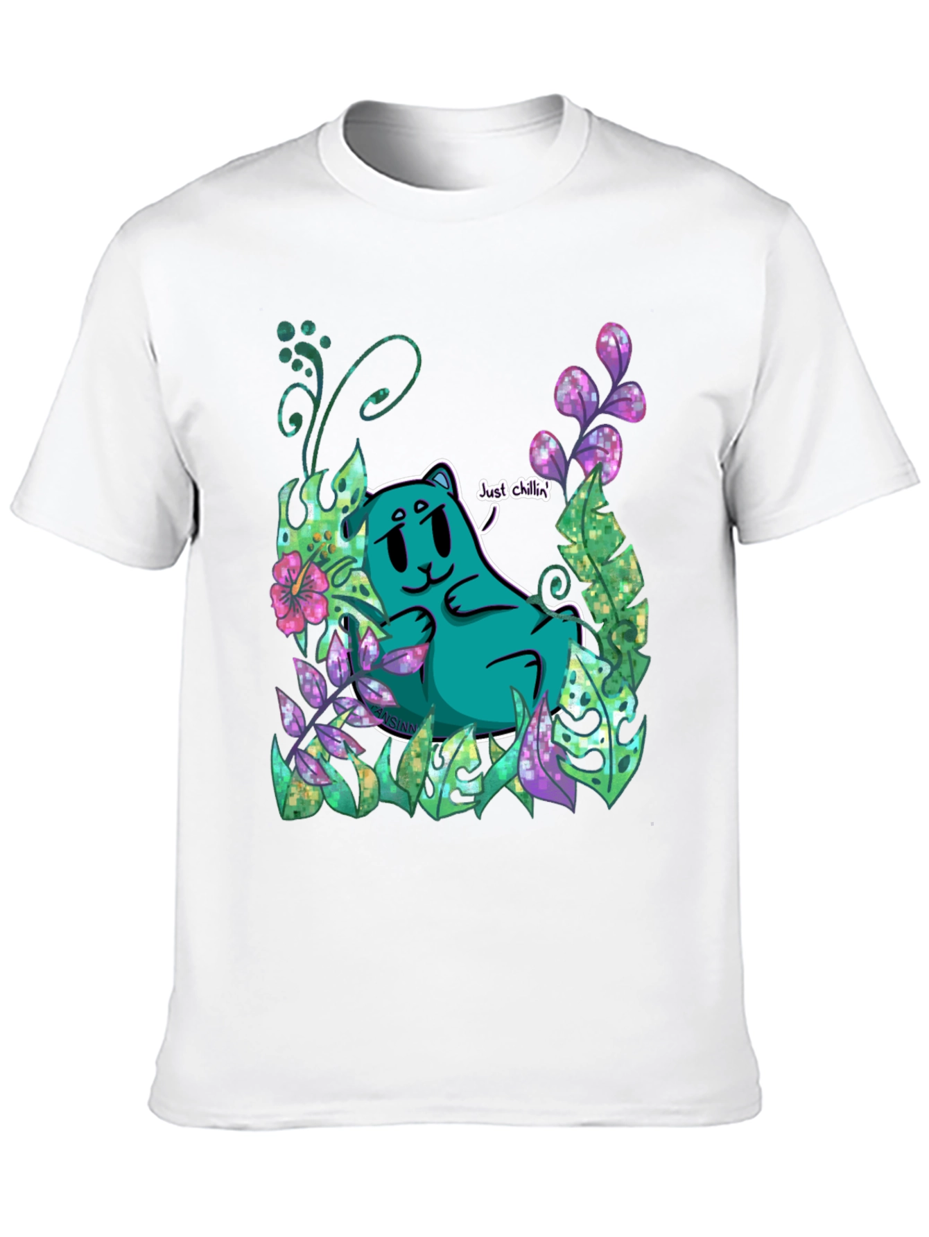 Just Chillin Tee - Cartoon Bear Graphic T-Shirt