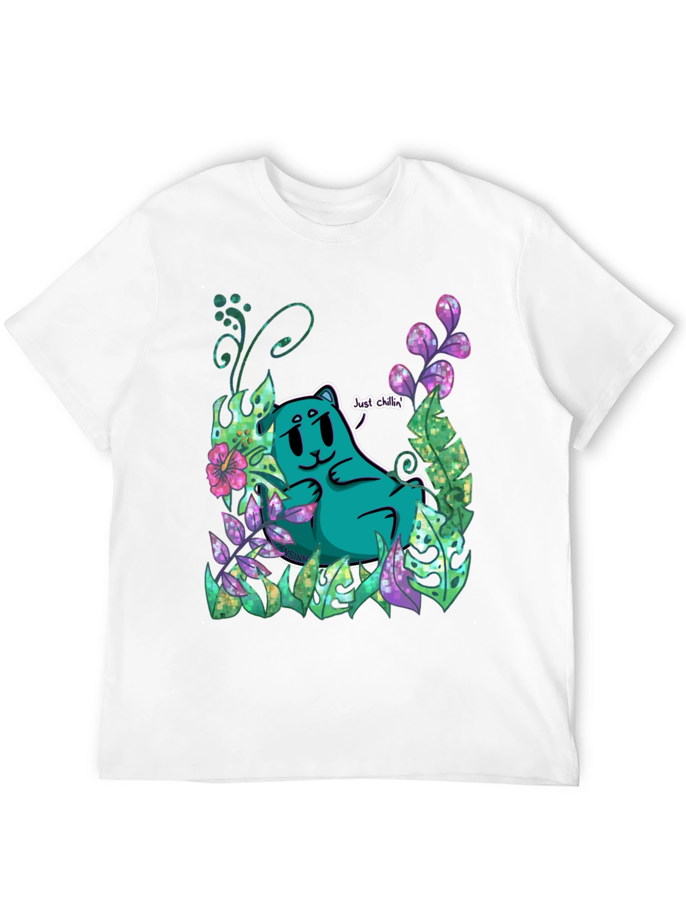 Just Chillin Tee - Cartoon Bear Graphic T-Shirt