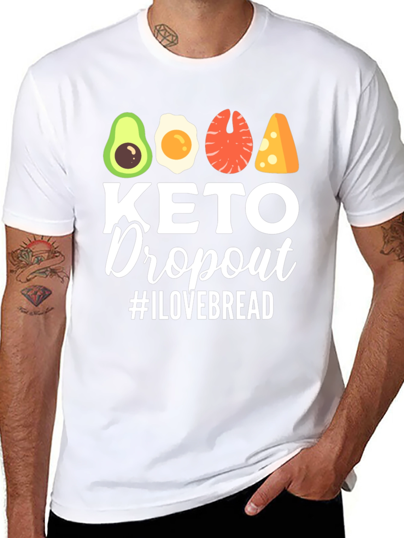 Keto Dropout T-Shirt - I Love Bread Funny Tee