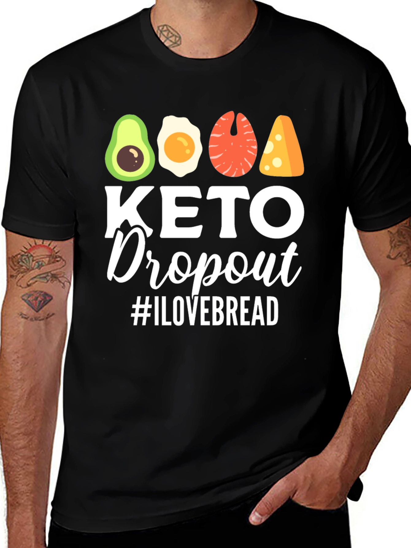 Keto Dropout T-Shirt - I Love Bread Funny Tee