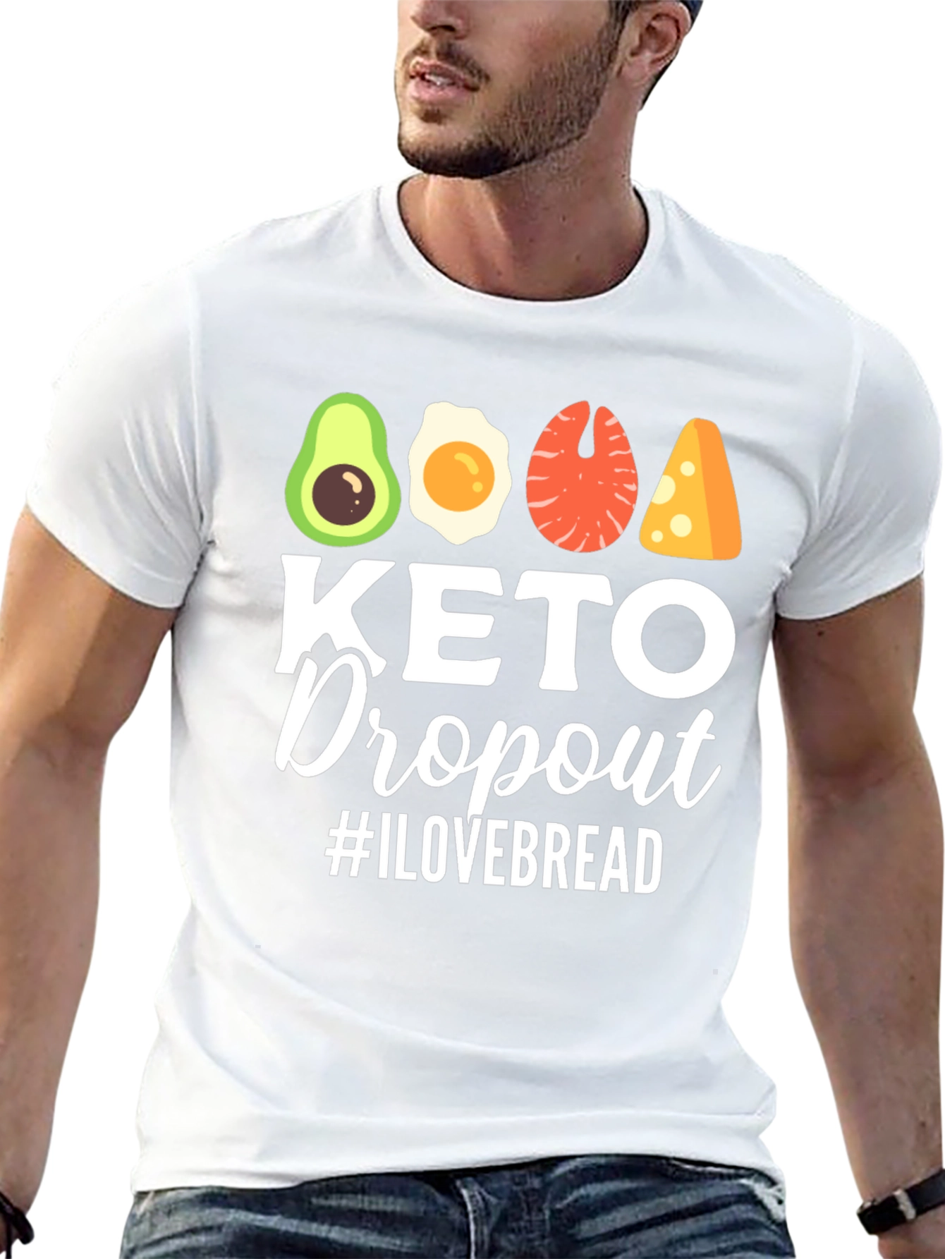 Keto Dropout T-Shirt - I Love Bread Funny Tee
