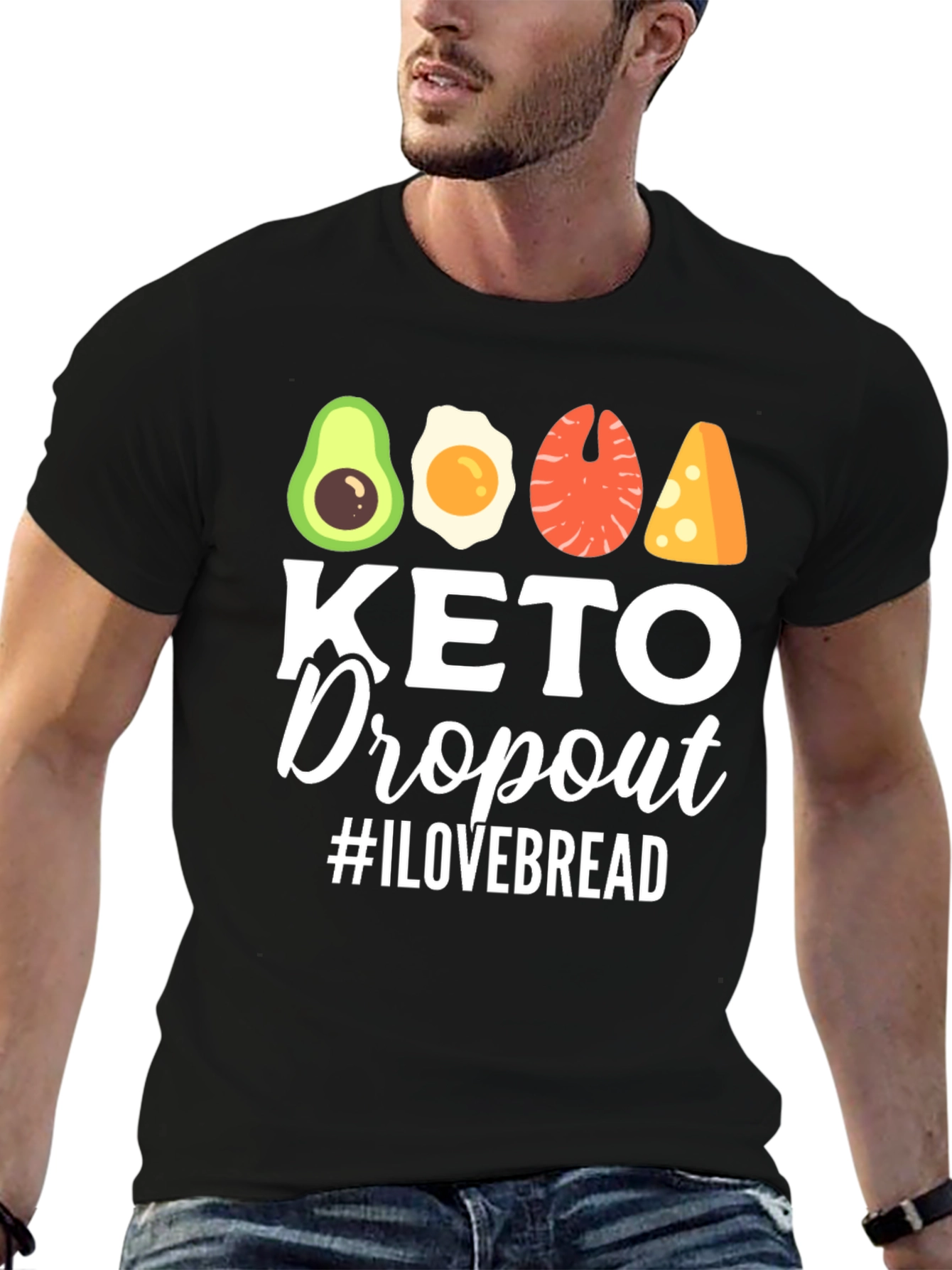 Keto Dropout T-Shirt - I Love Bread Funny Tee