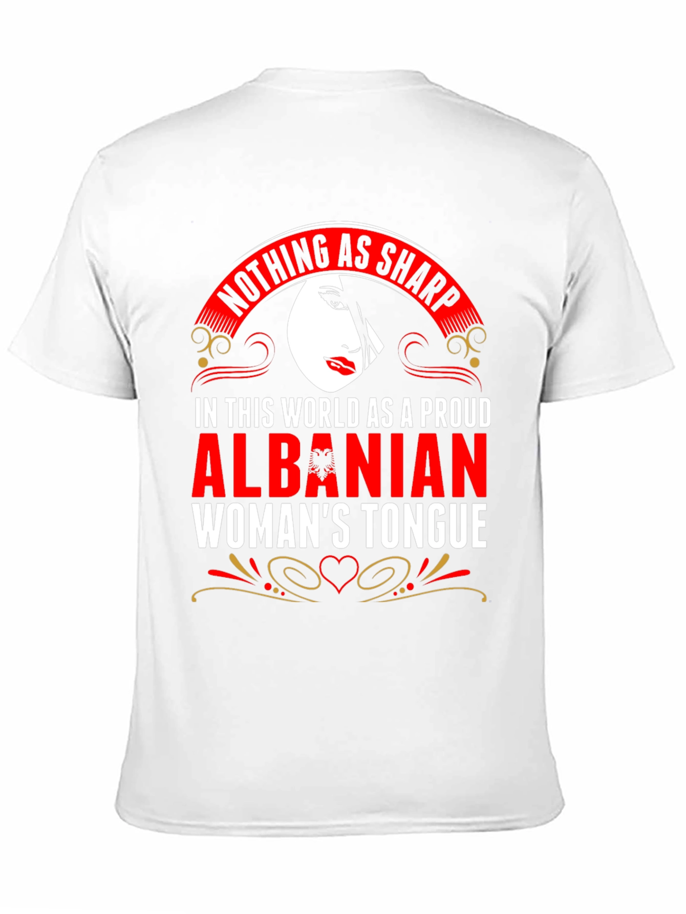 Proud Albanian Womans Tongue Graphic T-Shirt