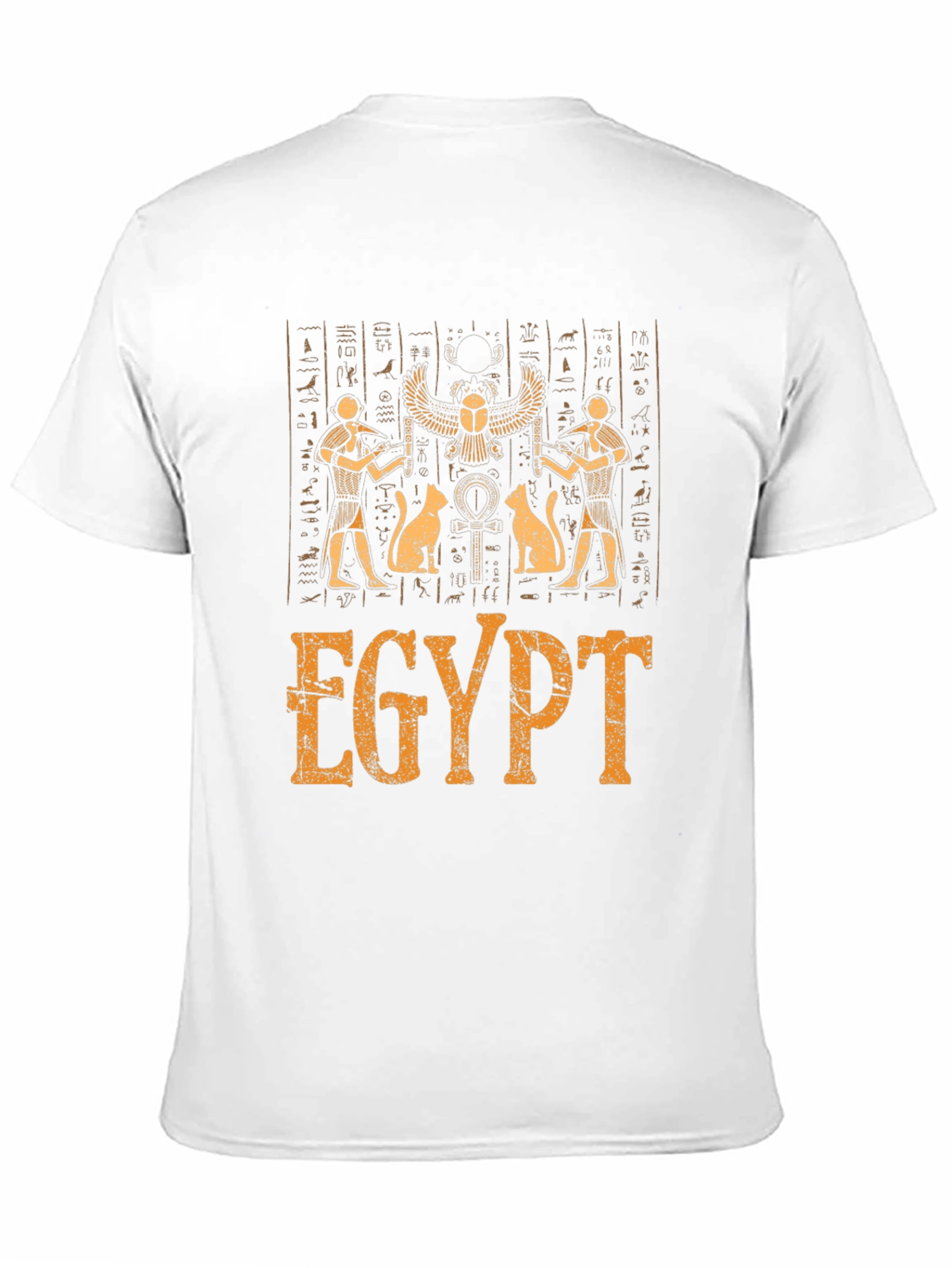 Egypt Hieroglyphic Print Graphic T-Shirt