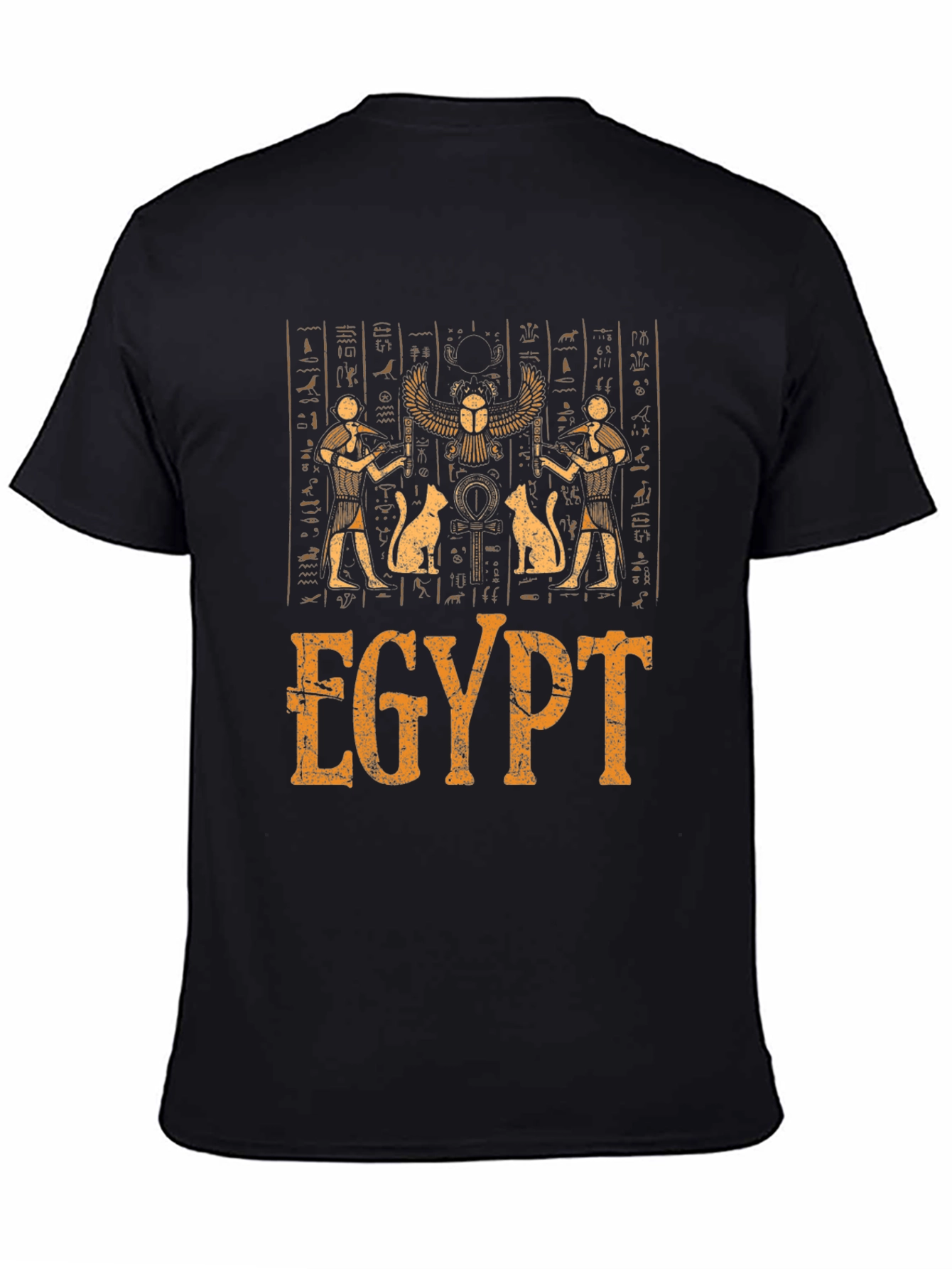 Egypt Hieroglyphic Print Graphic T-Shirt