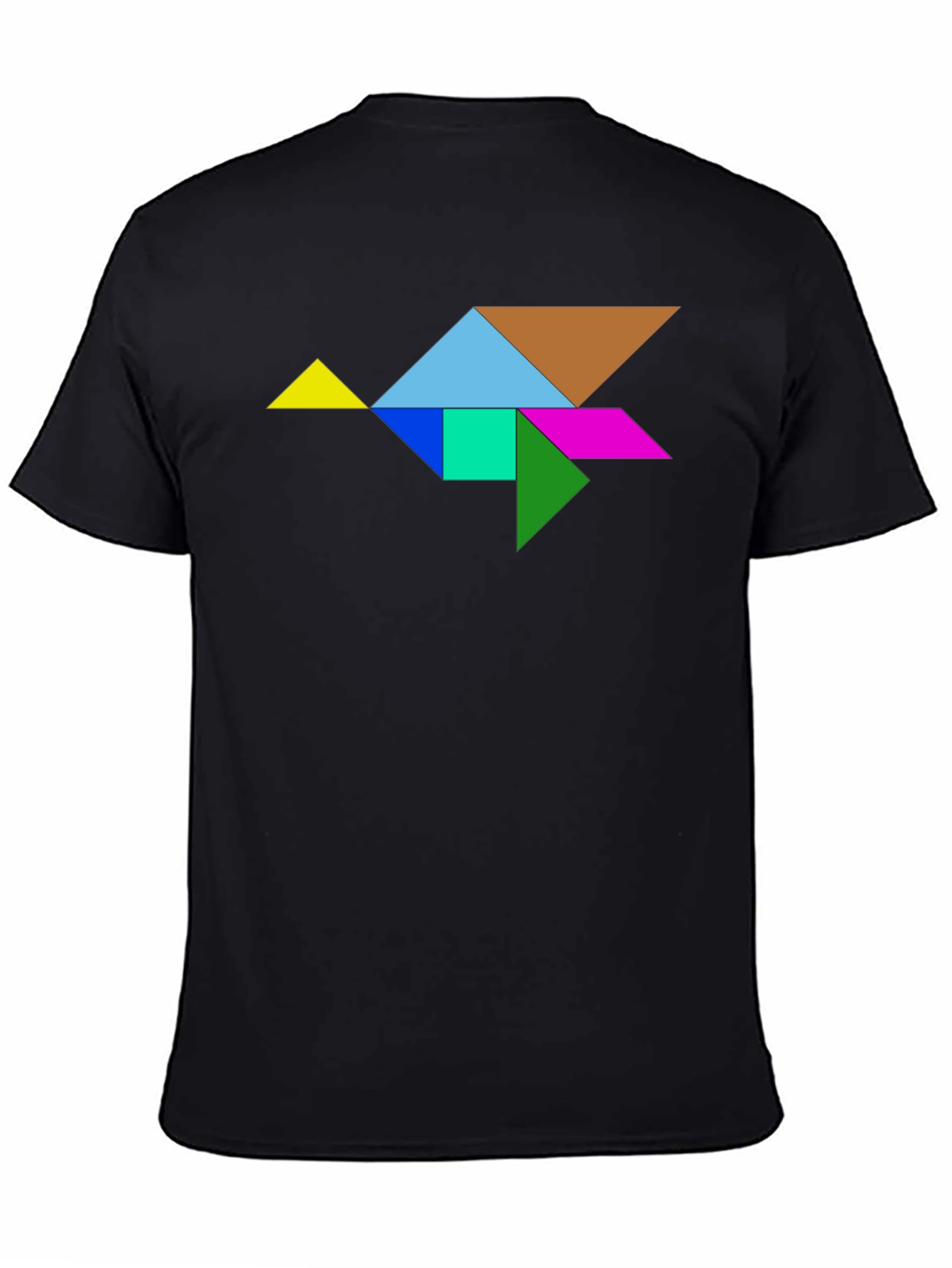 Tangram Bird Graphic Tee - Unique Design