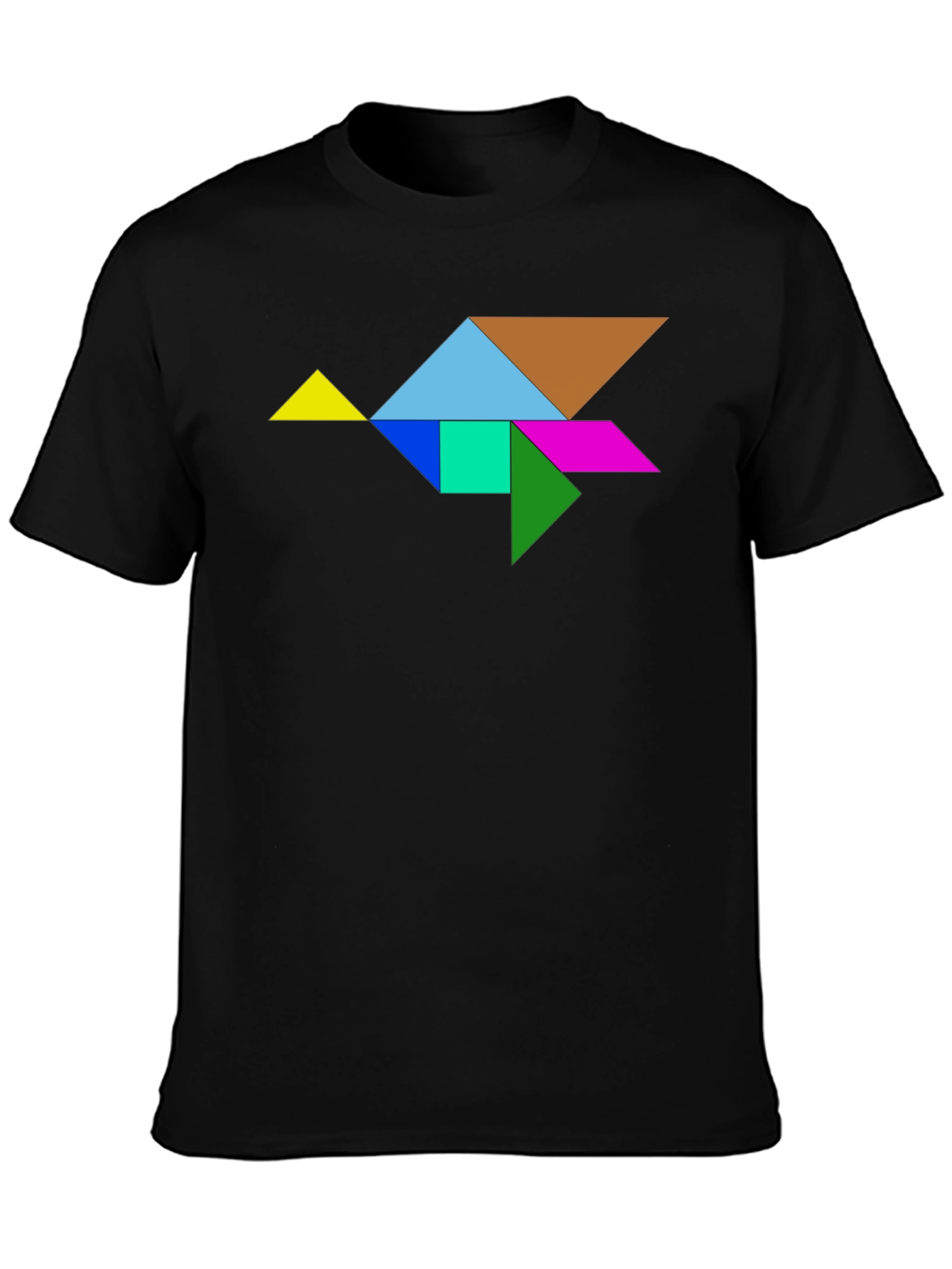 Tangram Bird Graphic Tee - Unique Design
