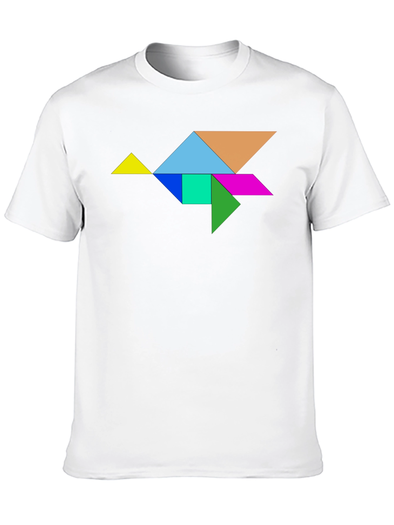 Tangram Bird Graphic Tee - Unique Design