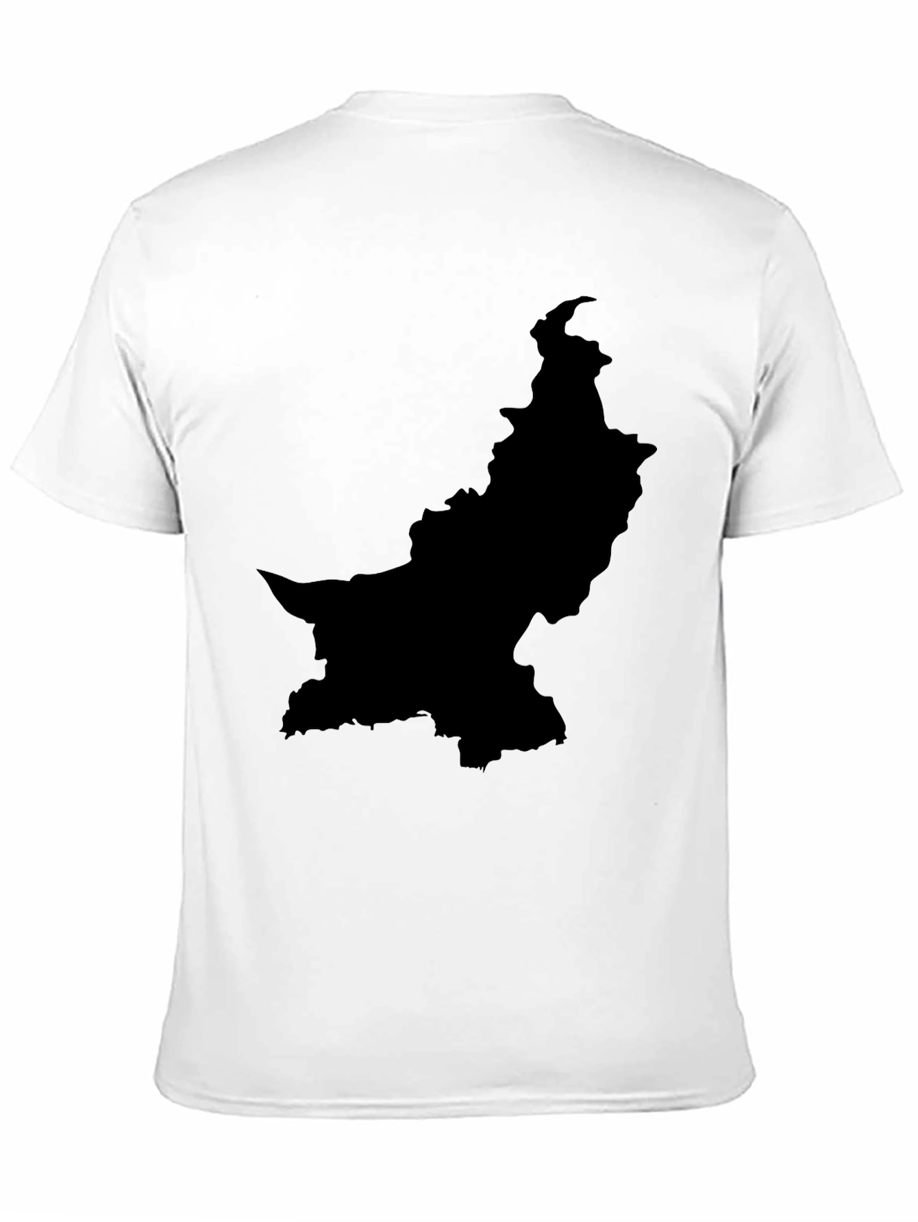 Pakistan Map Graphic Tee - Black Cotton T-Shirt