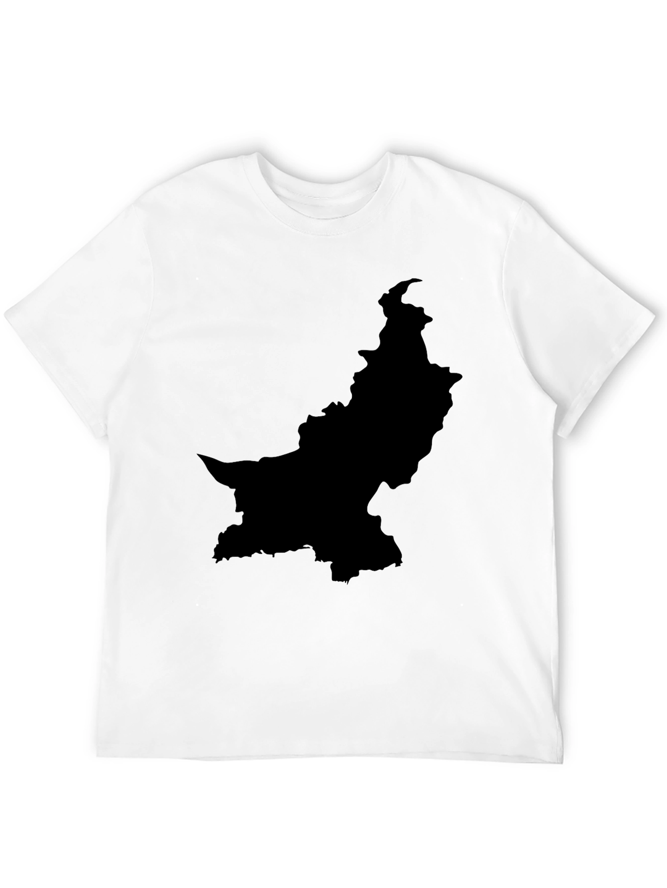 Pakistan Map Graphic Tee - Black Cotton T-Shirt