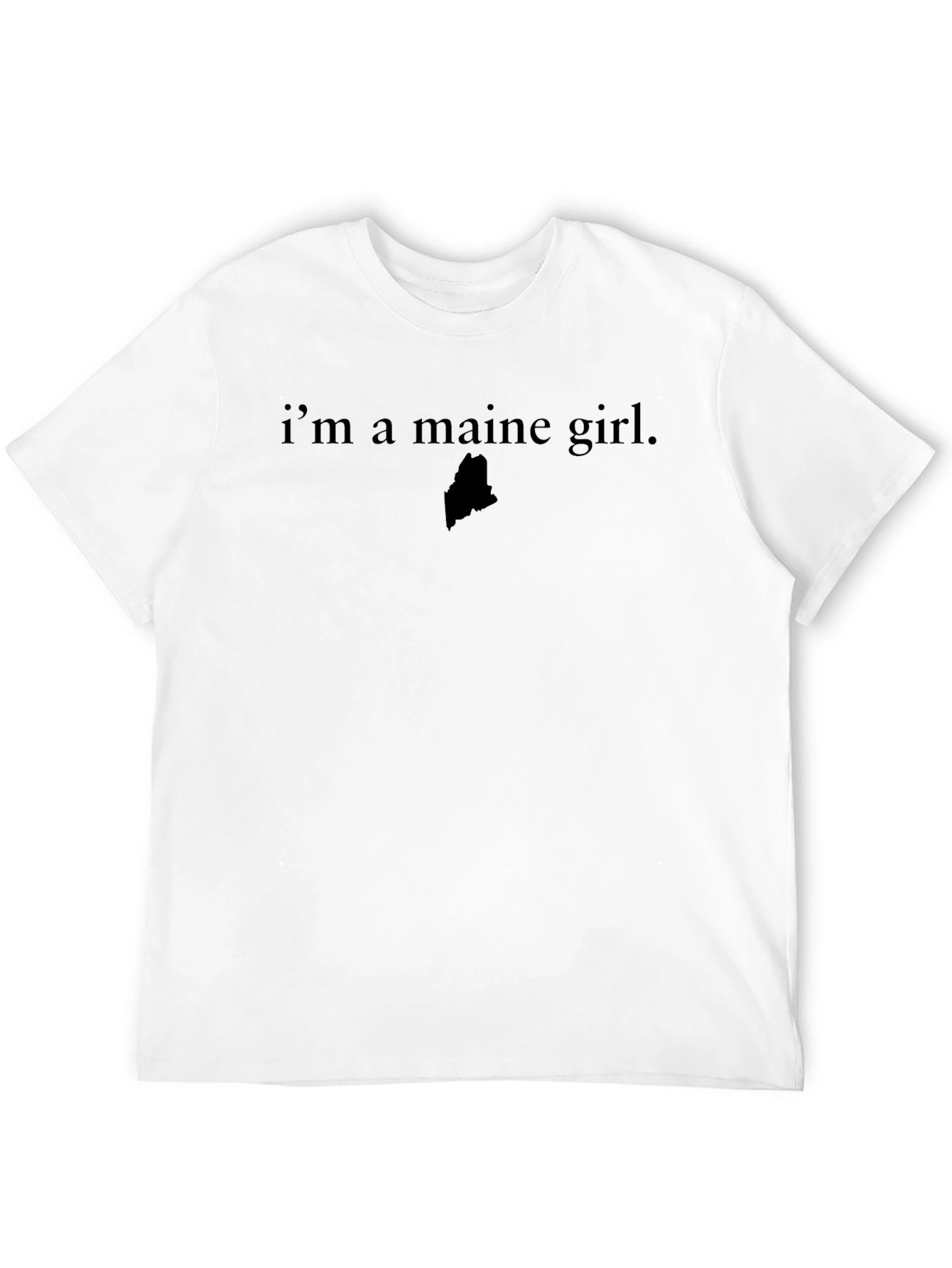 Maine Girl T-Shirt - Black State Pride
