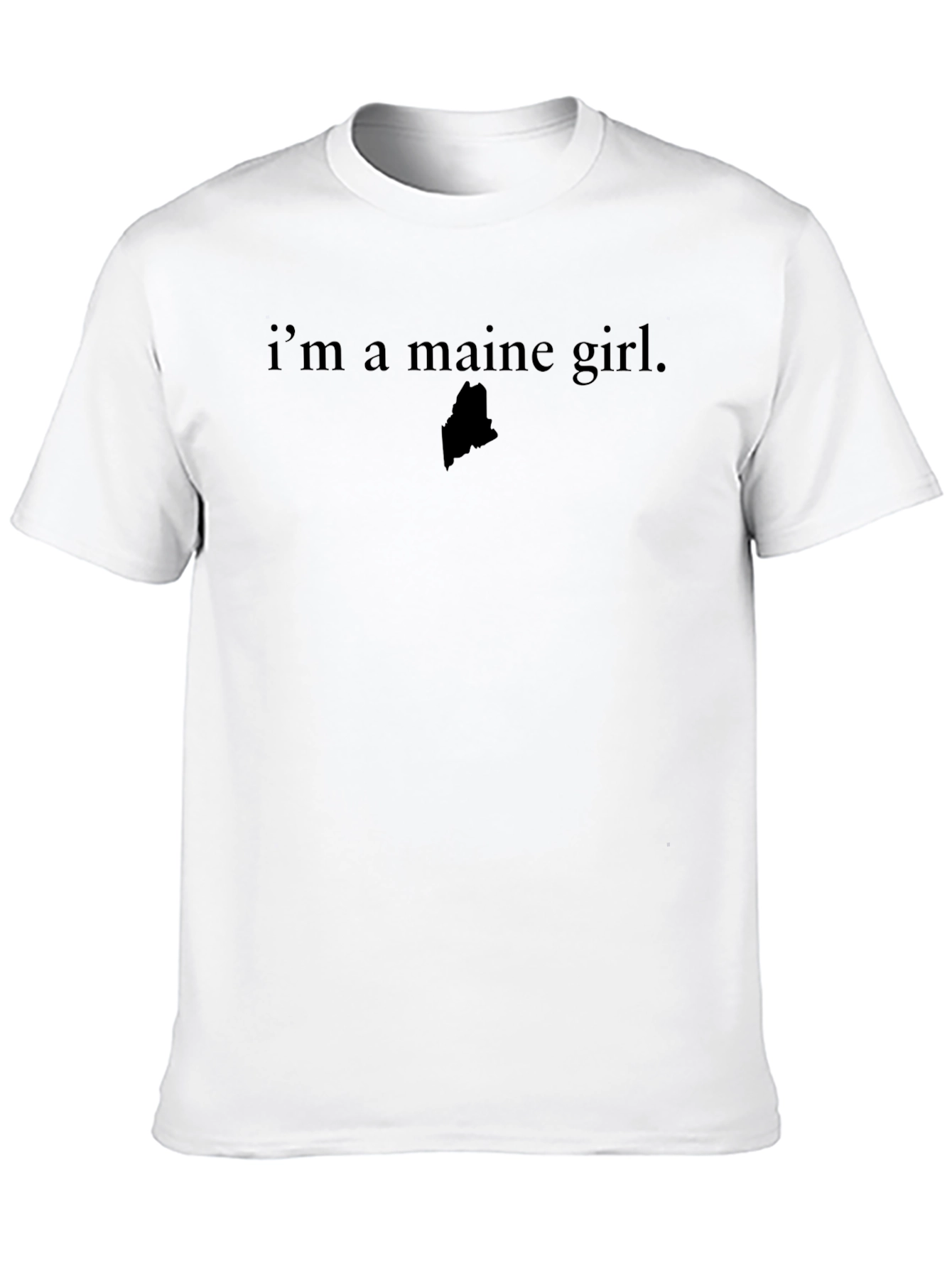 Maine Girl T-Shirt - Black State Pride