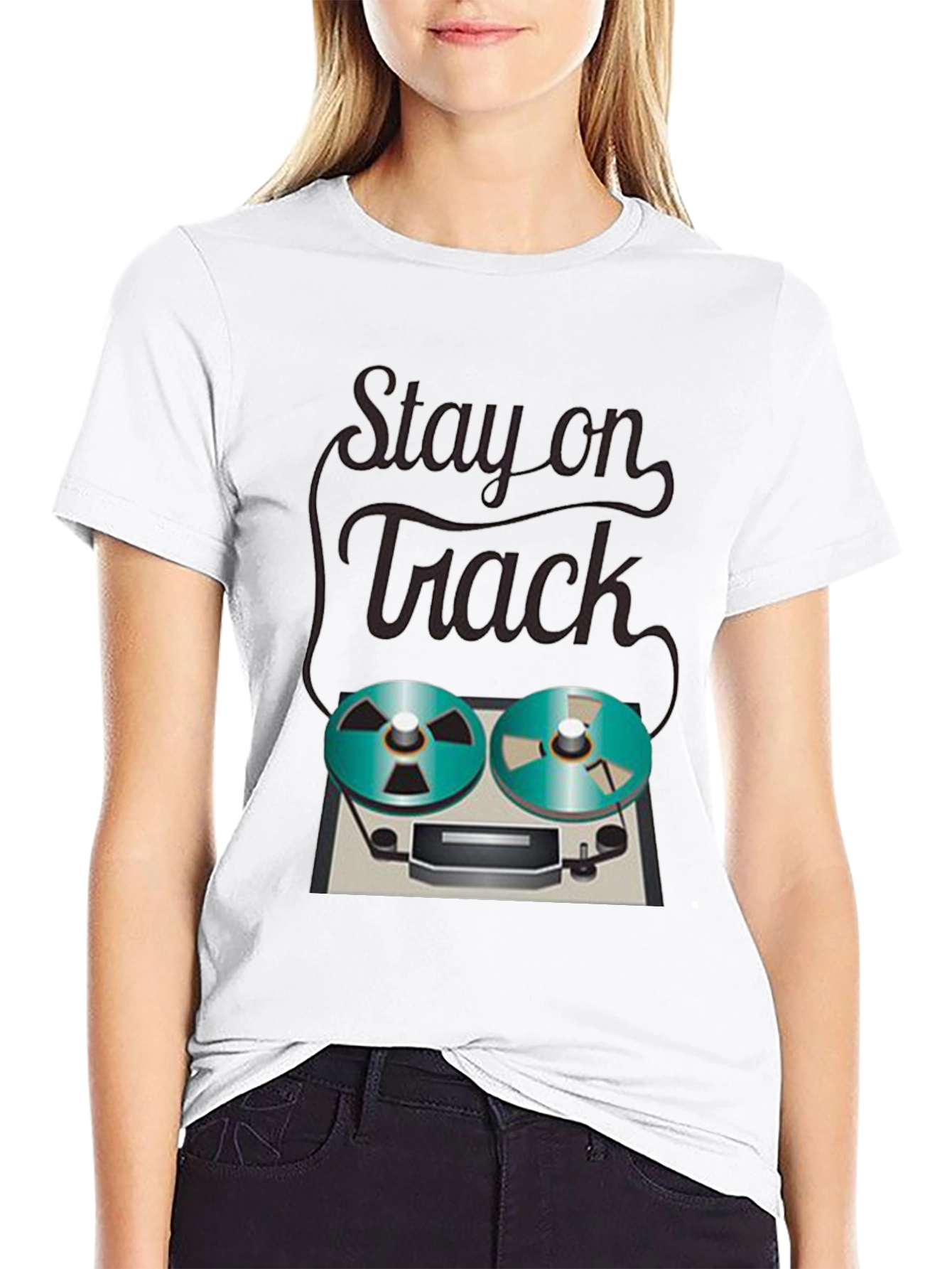 Stay on Track Reel-to-Reel Graphic Tee