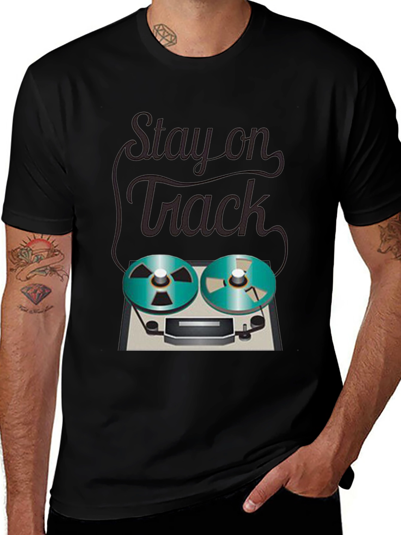 Stay on Track Reel-to-Reel Graphic Tee